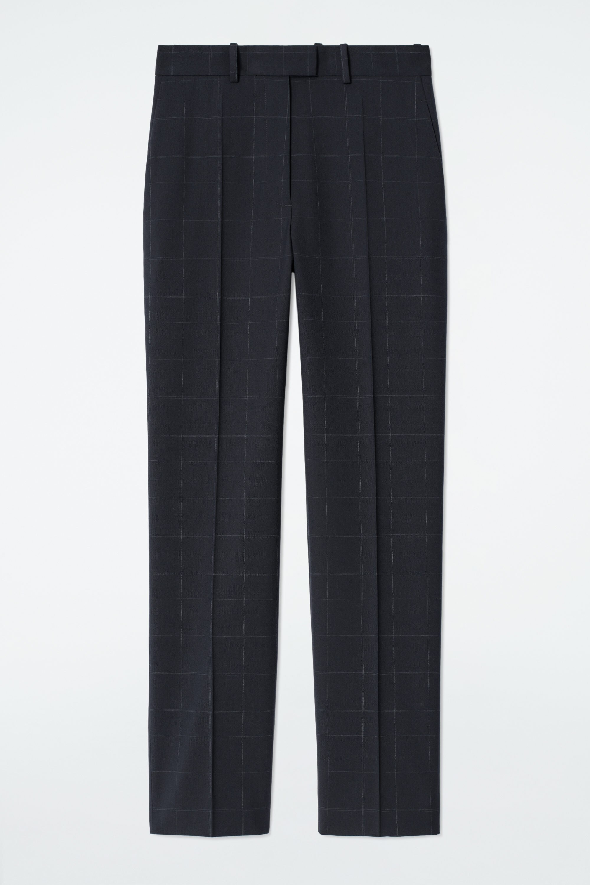 PINTUCKED STRAIGHT-LEG PANTS - BLACK | COS US