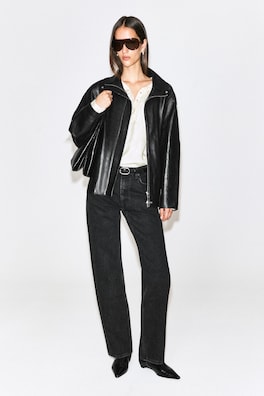 CHORD STRAIGHT-LEG JEANS — FADED BLACK 2