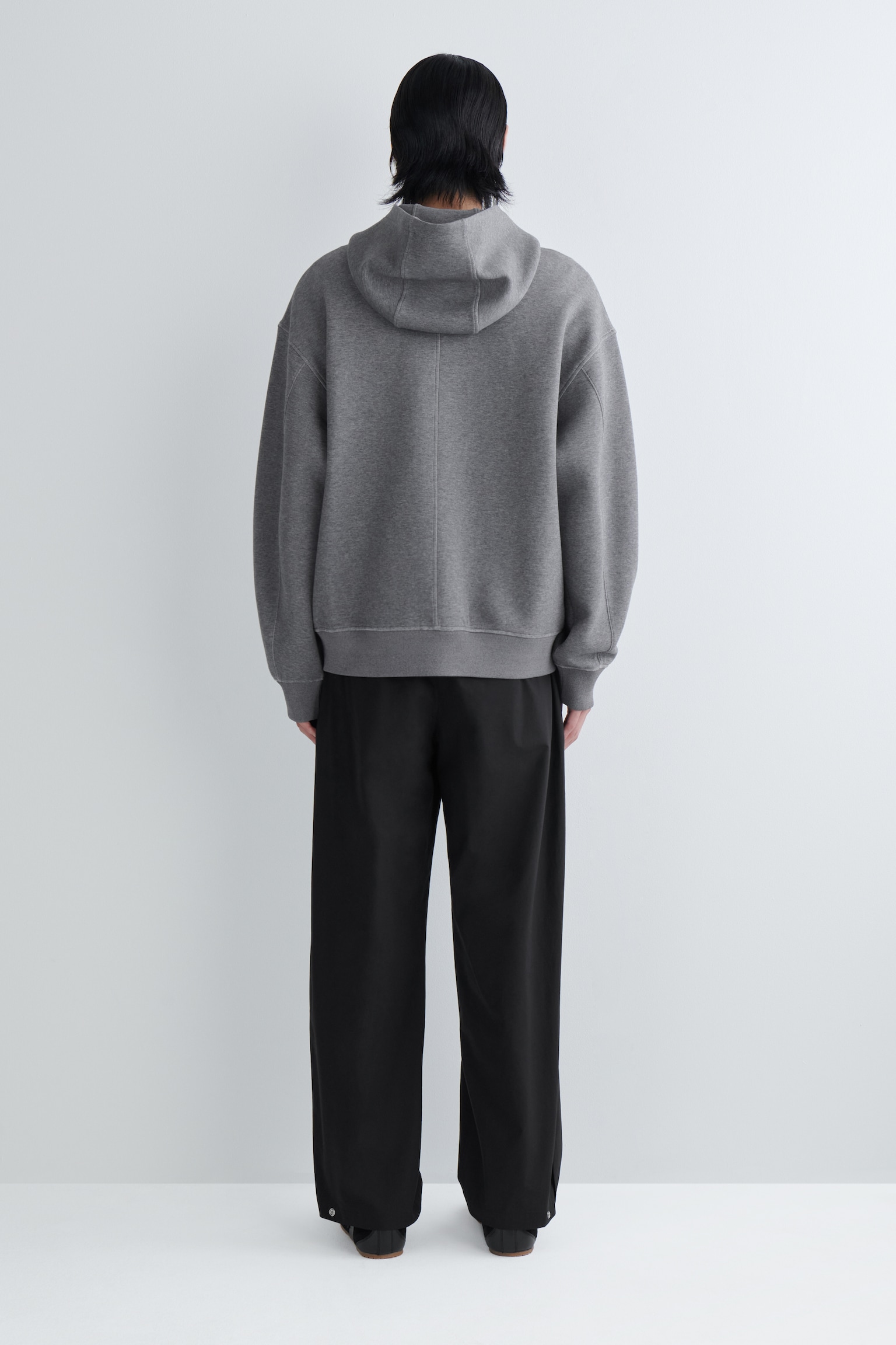 HENLEY-KAPUZENPULLOVER AUS SCUBA - GRAU MELIERT - 7
