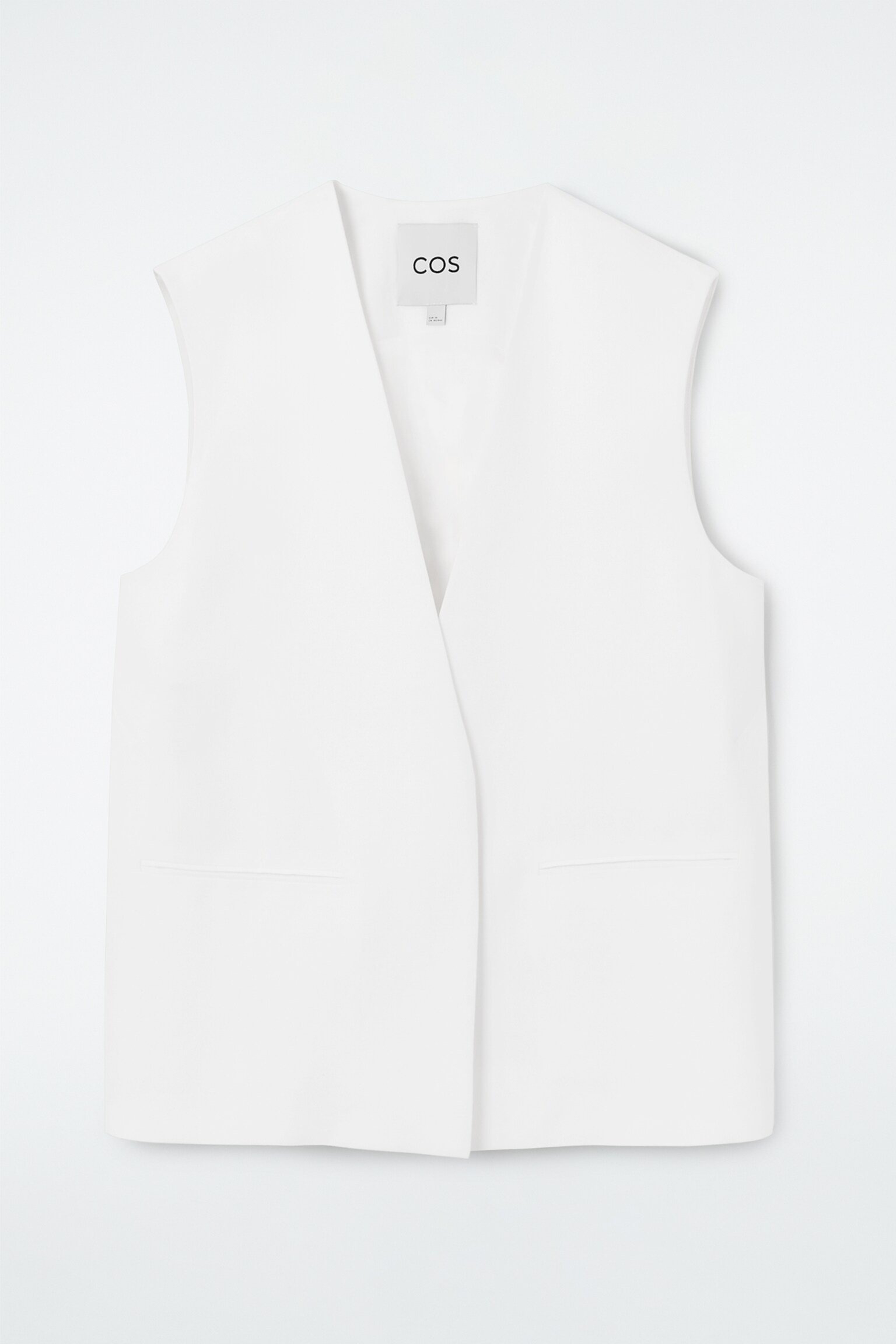 CLEAN WRAP-FRONT WAISTCOAT - WHITE