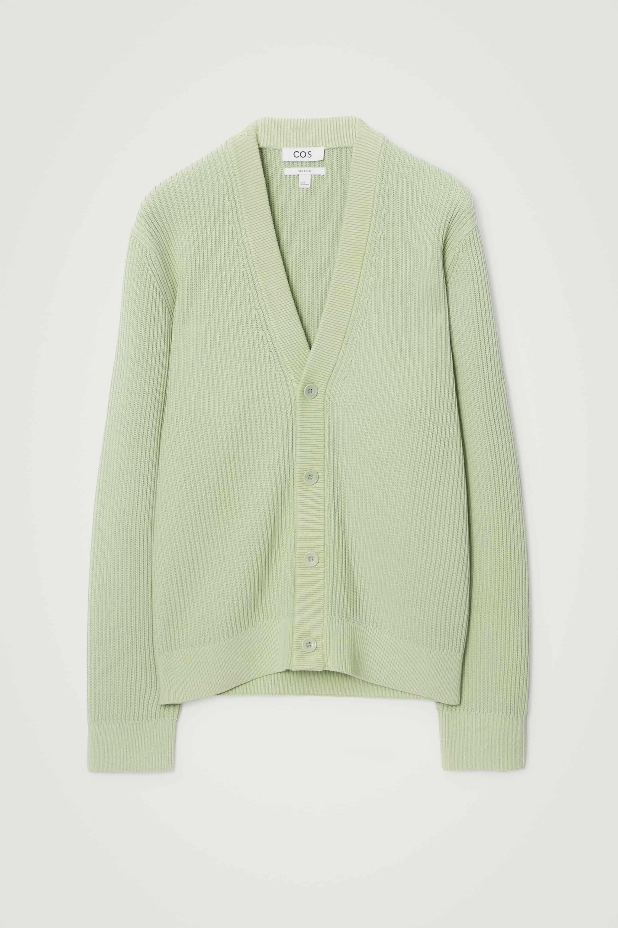 View larger image: ACID-WASH COTTON CARDIGAN - LIGHT GREEN - Men | H&M GB 1