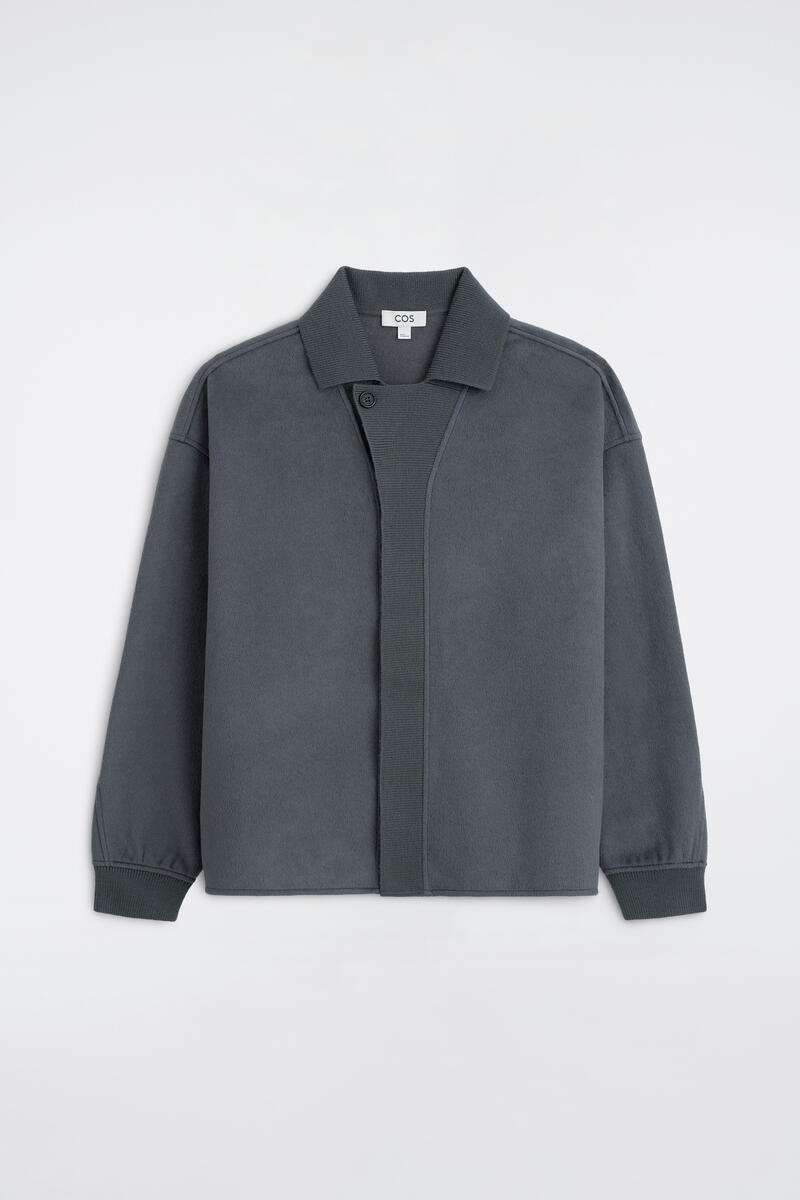 Oversized brushed Jersey Shirt in Gray