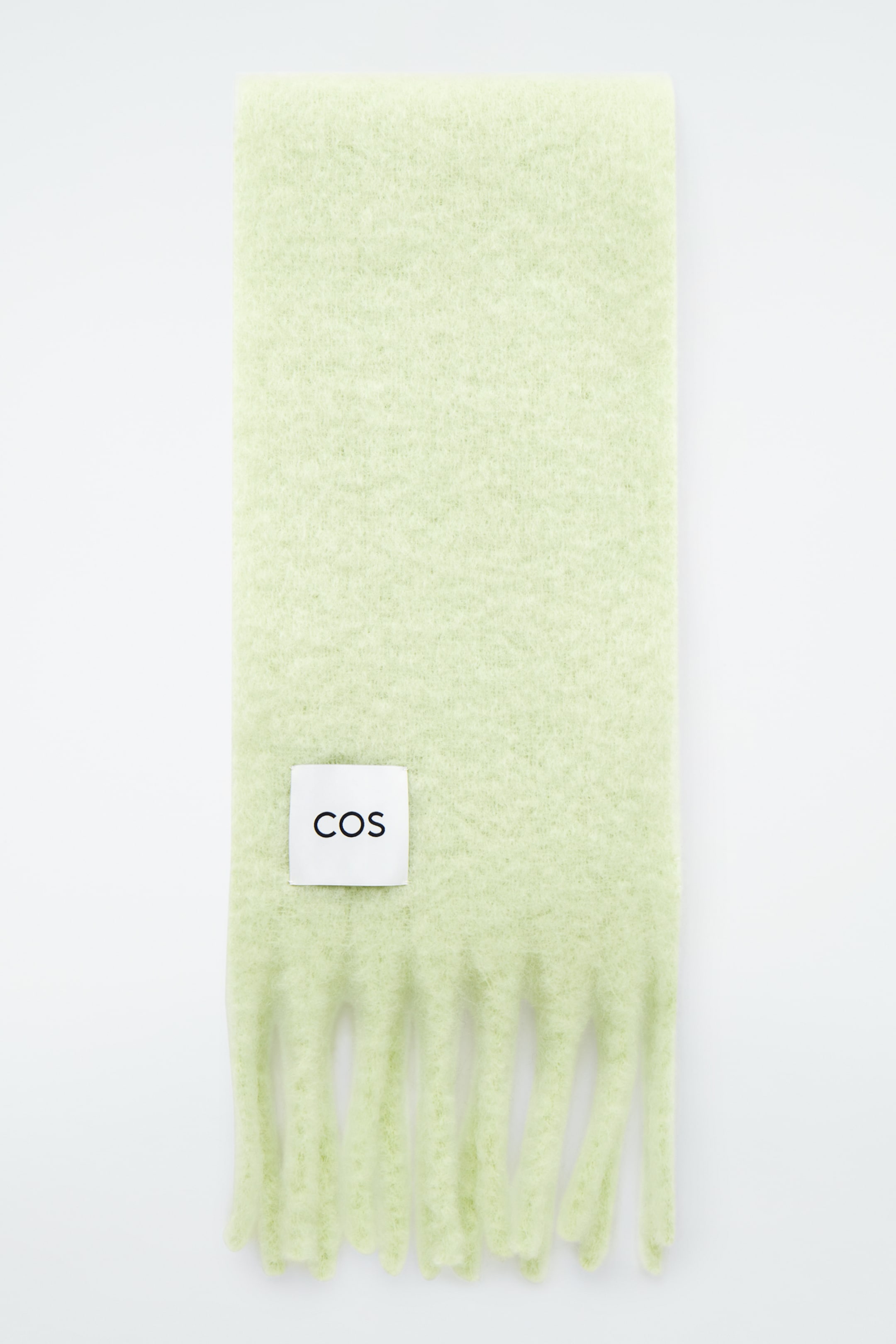Grotere afbeelding bekijken: GEFRANJERDE GEBORSTELDE MOHAIR SJAAL - PISTACHE - DAMES | H&M BE 4