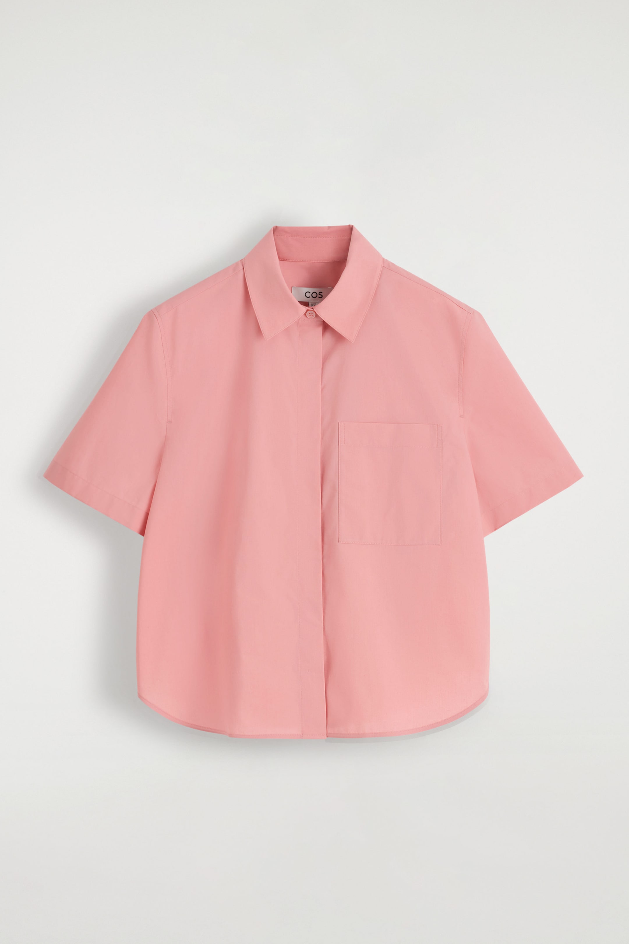 CROPPED SHORT-SLEEVED COTTON SHIRT