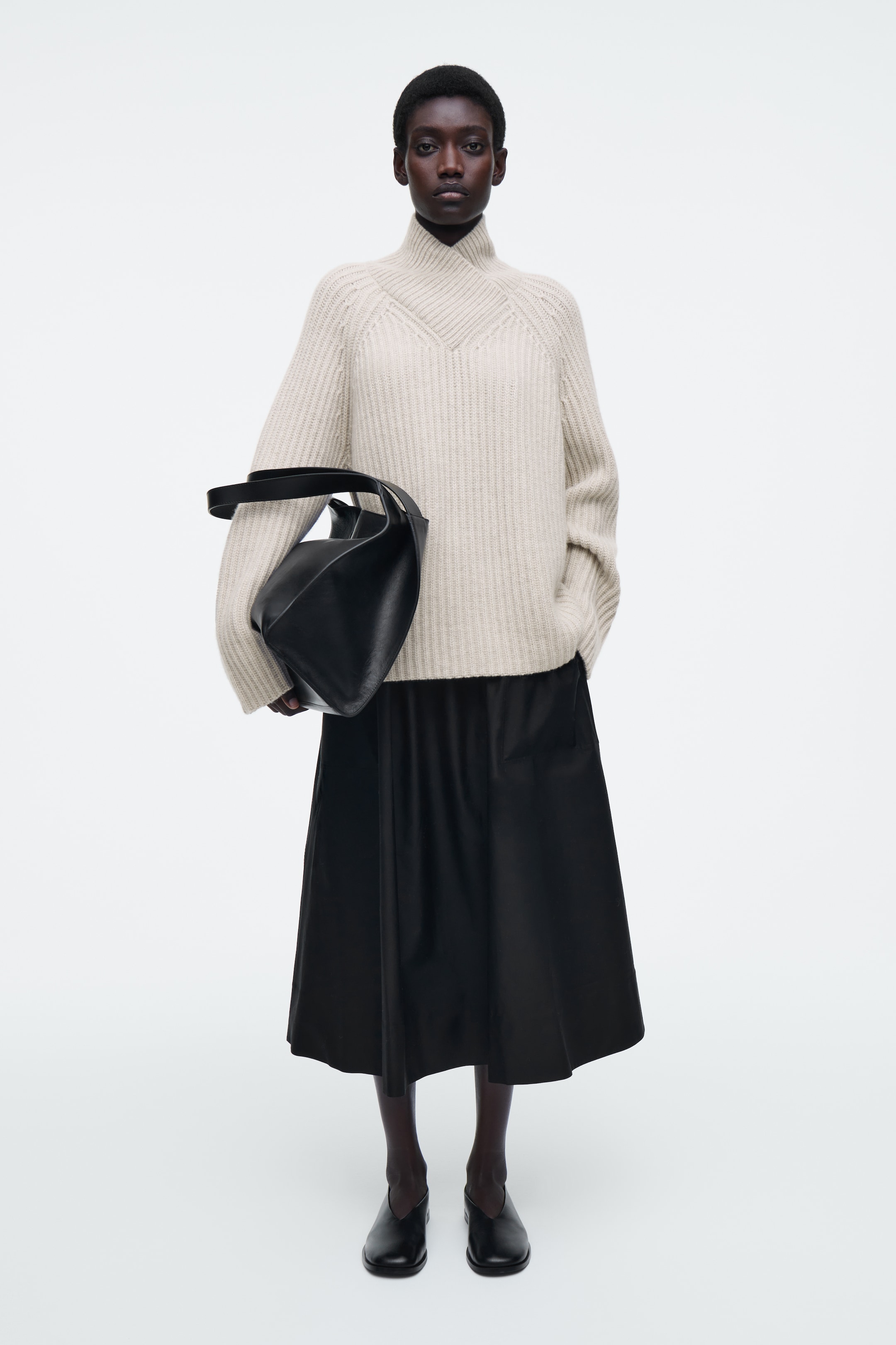 Agrandir l'image: BALLERINES PLATES CUIR - NOIR - FEMME | H&M FR 1