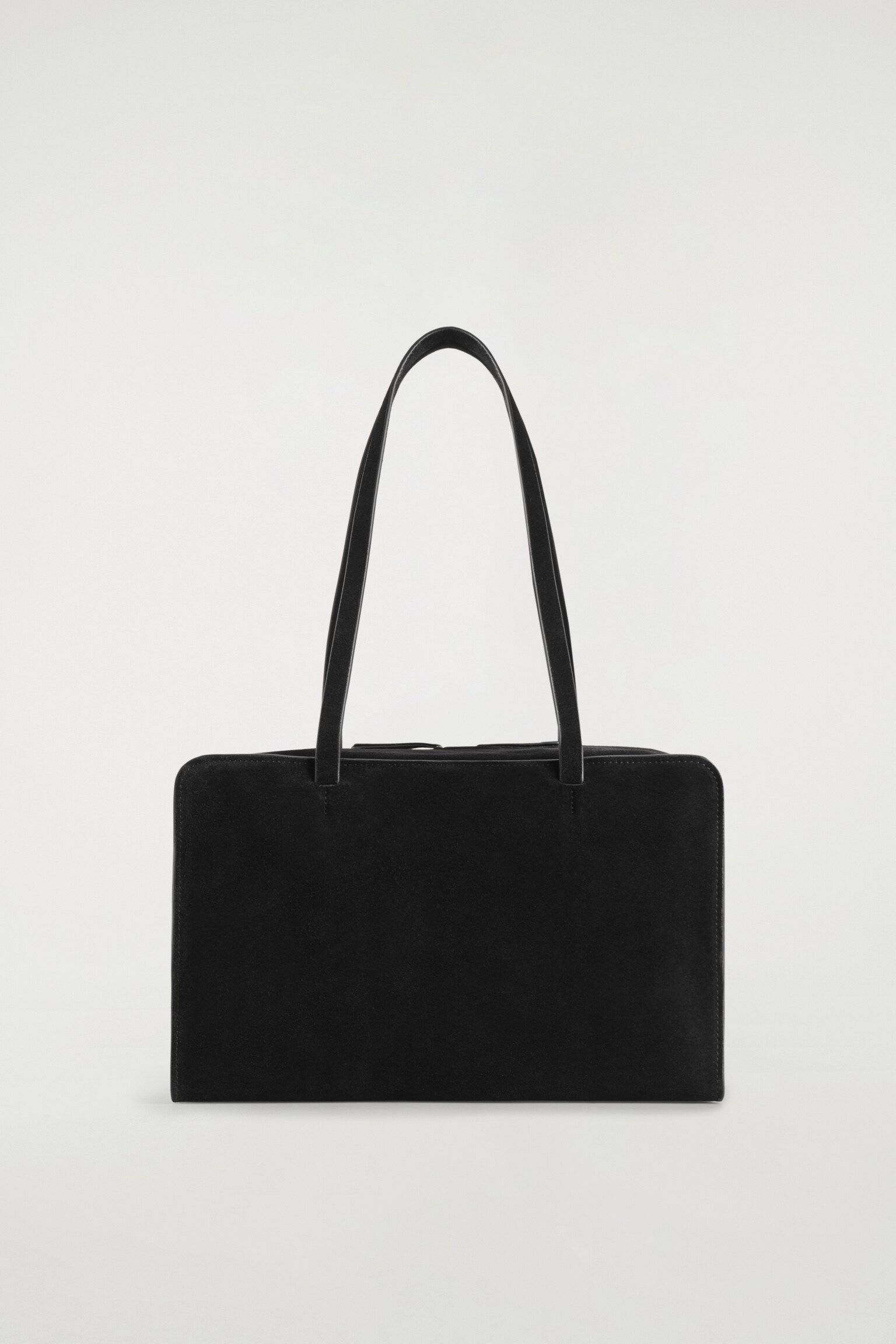 BORSA BOWLING MARAIS IN PELLE SCAMOSCIATA - NERO/CAPPUCCINO - 2