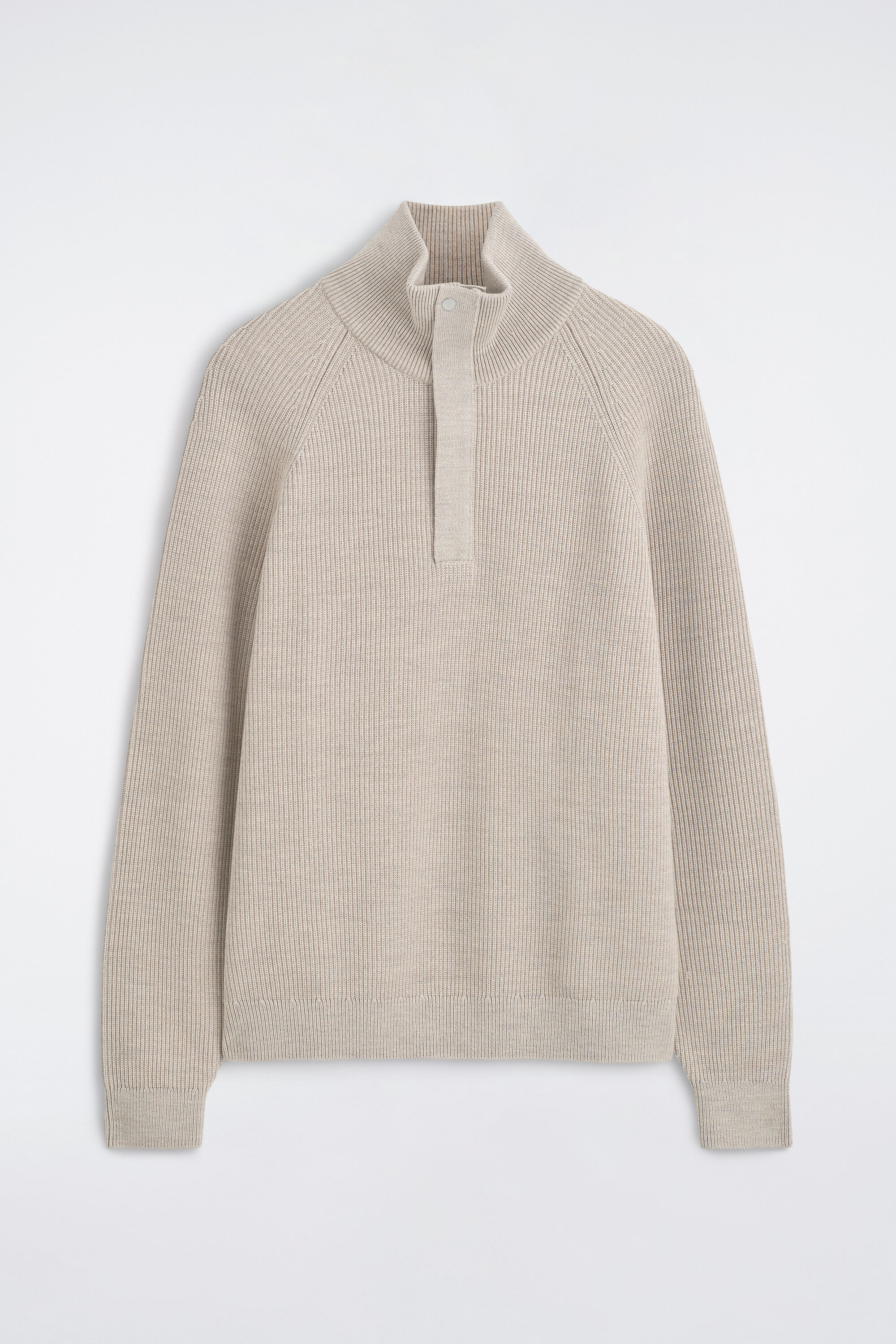 RIBBED WOOL HALF-ZIP SWEATER - thumbnail 6