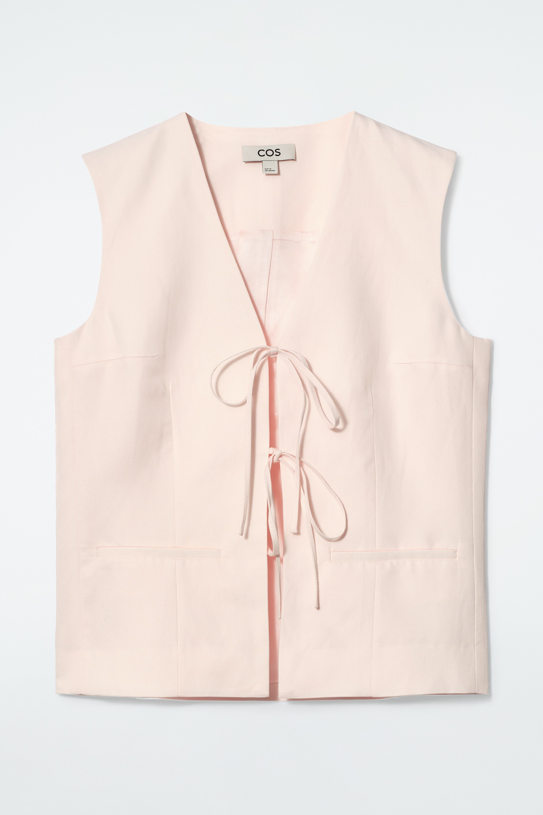 Vezi imaginea mai mare: VESTON CU LEGĂTURI DIN AMESTEC DE IN - Roz deschis - FEMEI | H&M RO 5