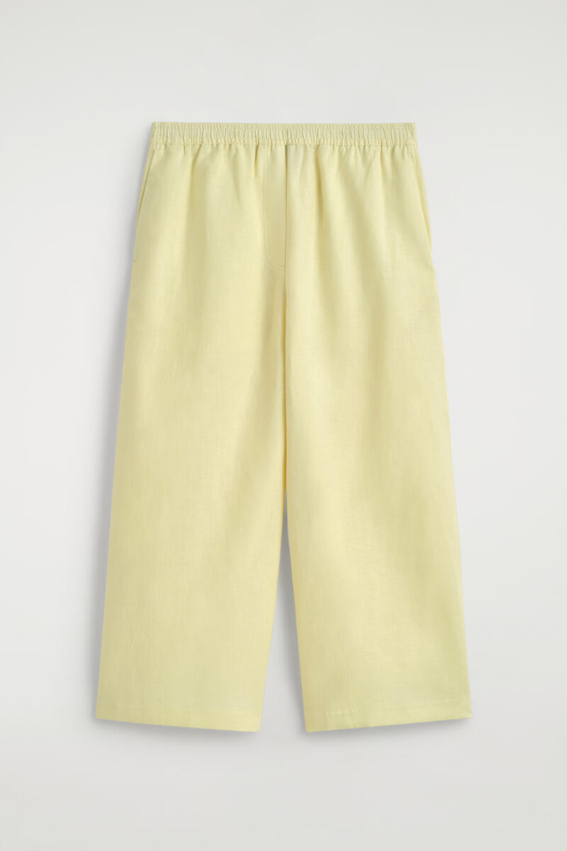 COS Linen Culottes In Yellow Women's Size 32