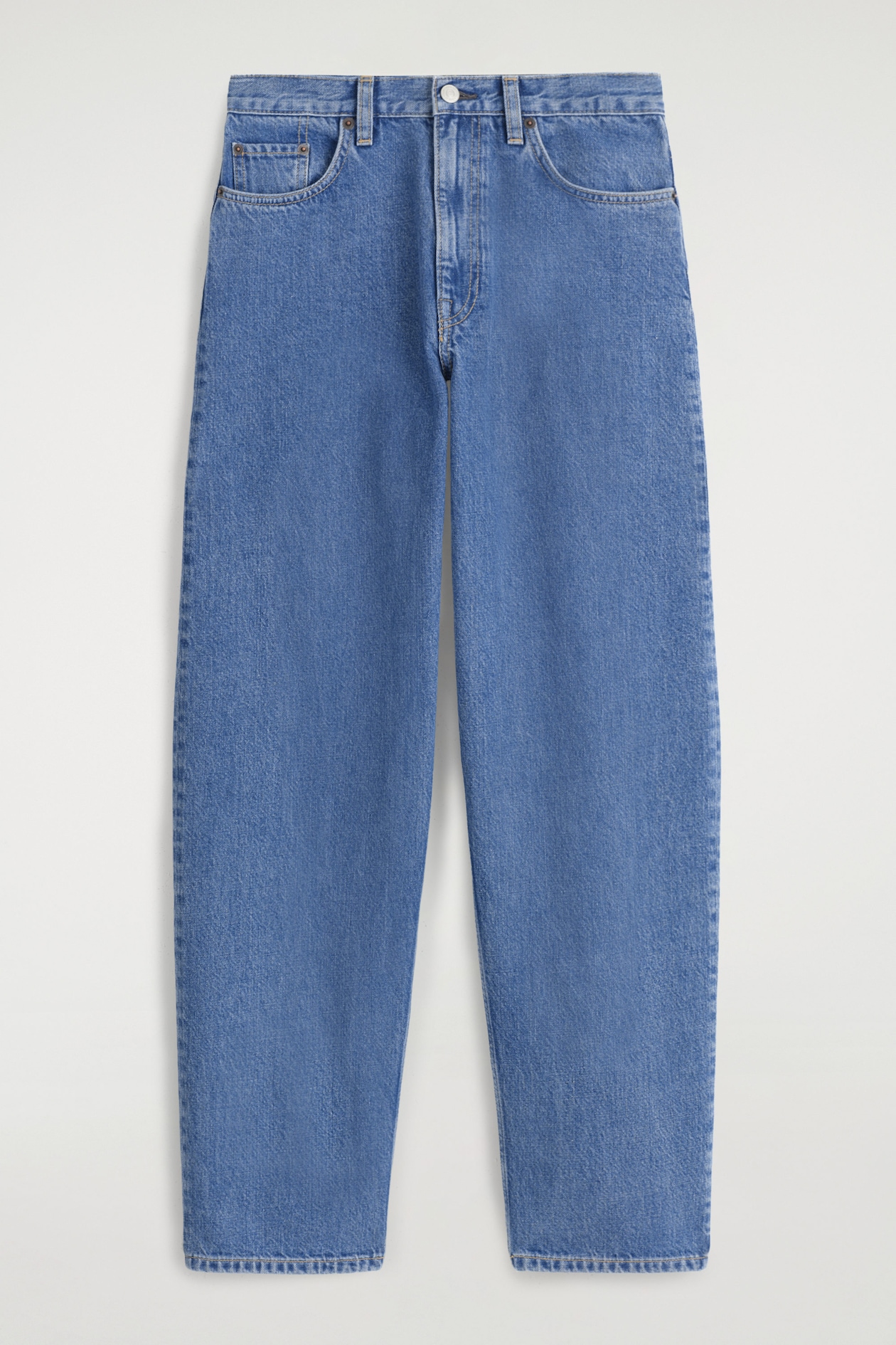 BAY BARREL-LEG JEANS — BLUE