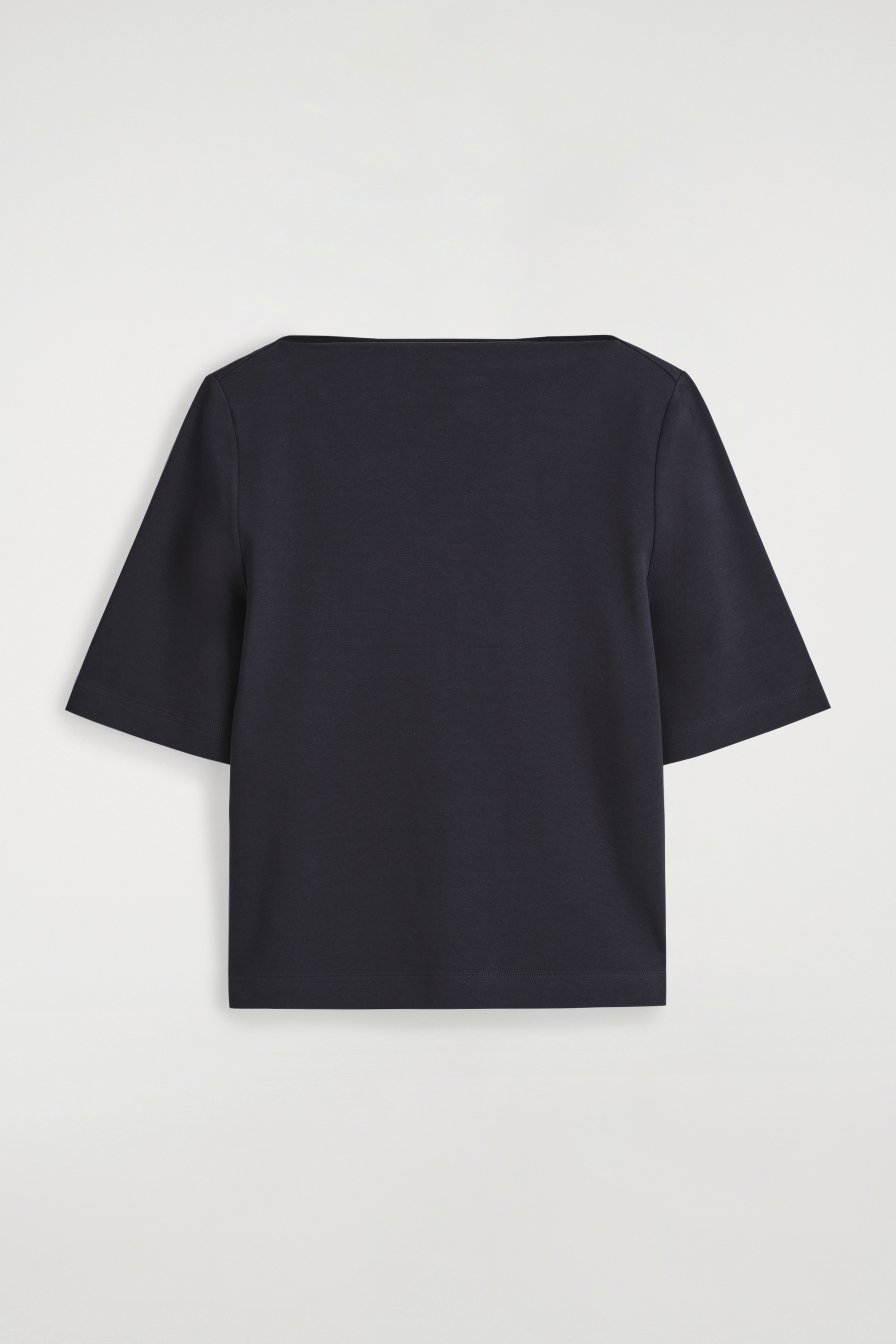 BOOTSHALS KATOENEN T-SHIRT - MARINEBLAUW/ROOD