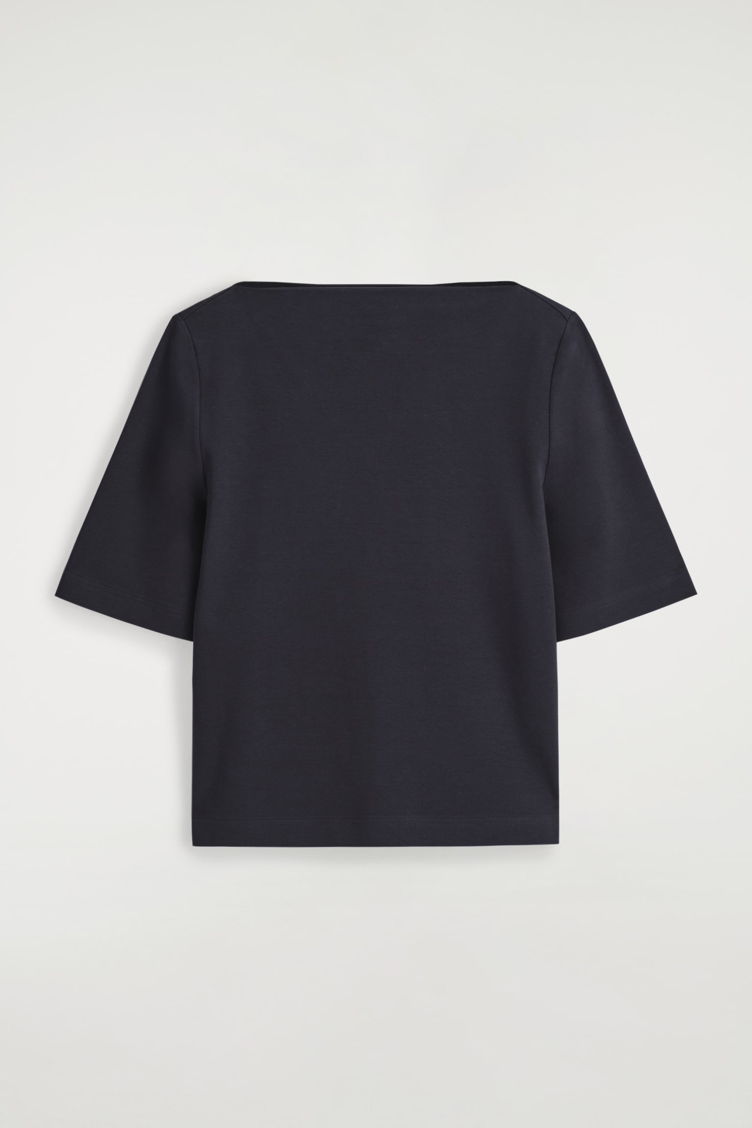 T-SHIRT À COL BATEAU EN COTON - BLEU MARINE/ROUGE - 2