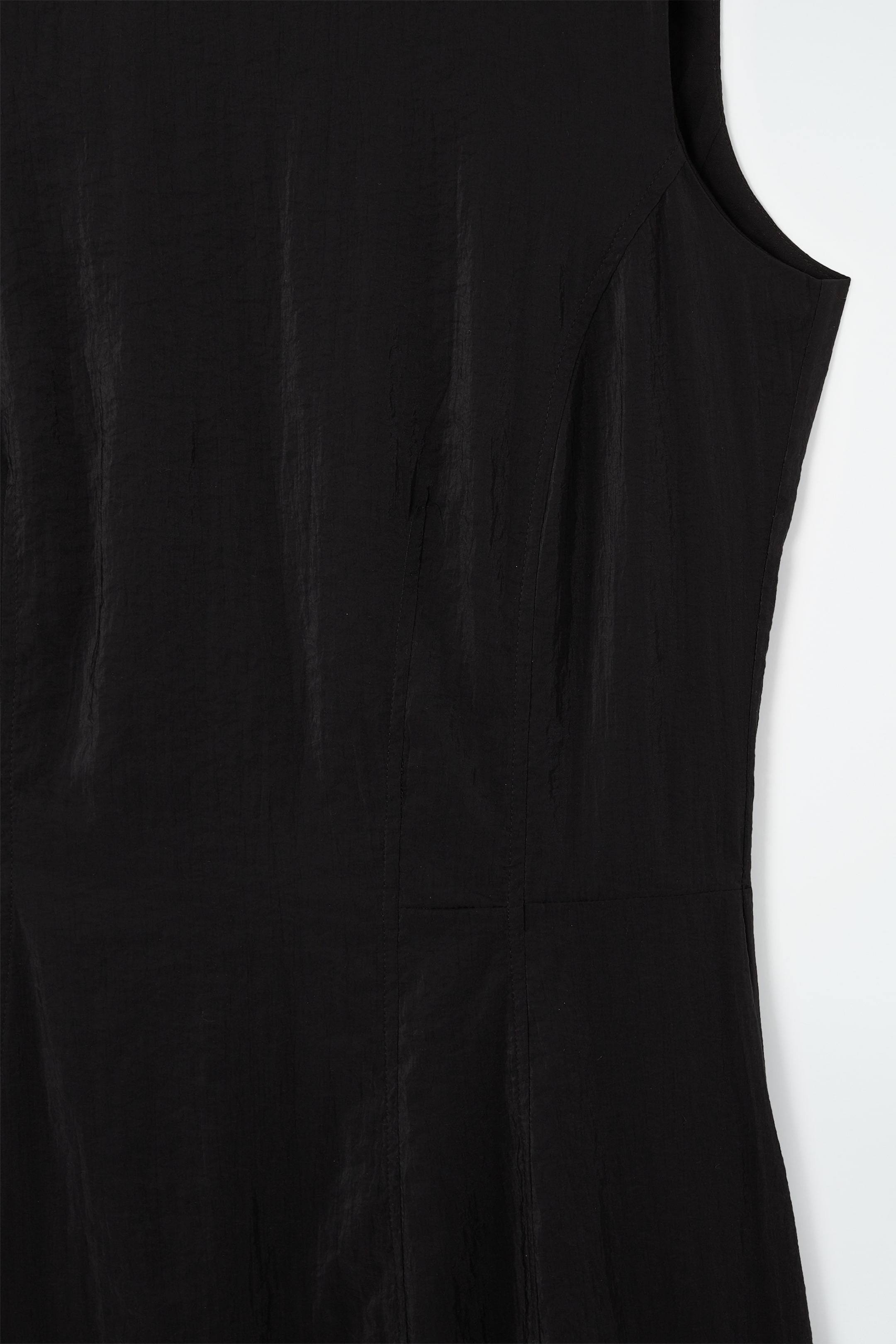View larger image: SLEEVELESS TOPSTITCHED MIDI DRESS - BLACK - Ladies | H&M GB 2