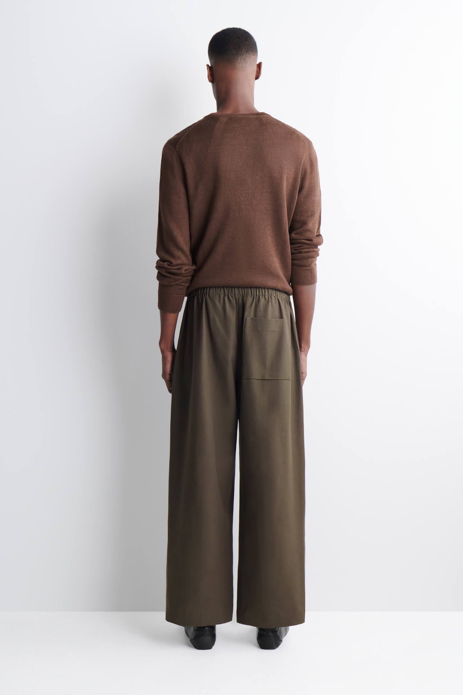BARREL-LEG KALHOTY S TUNÝLKEM - HNĚDÁ/KHAKI - 5