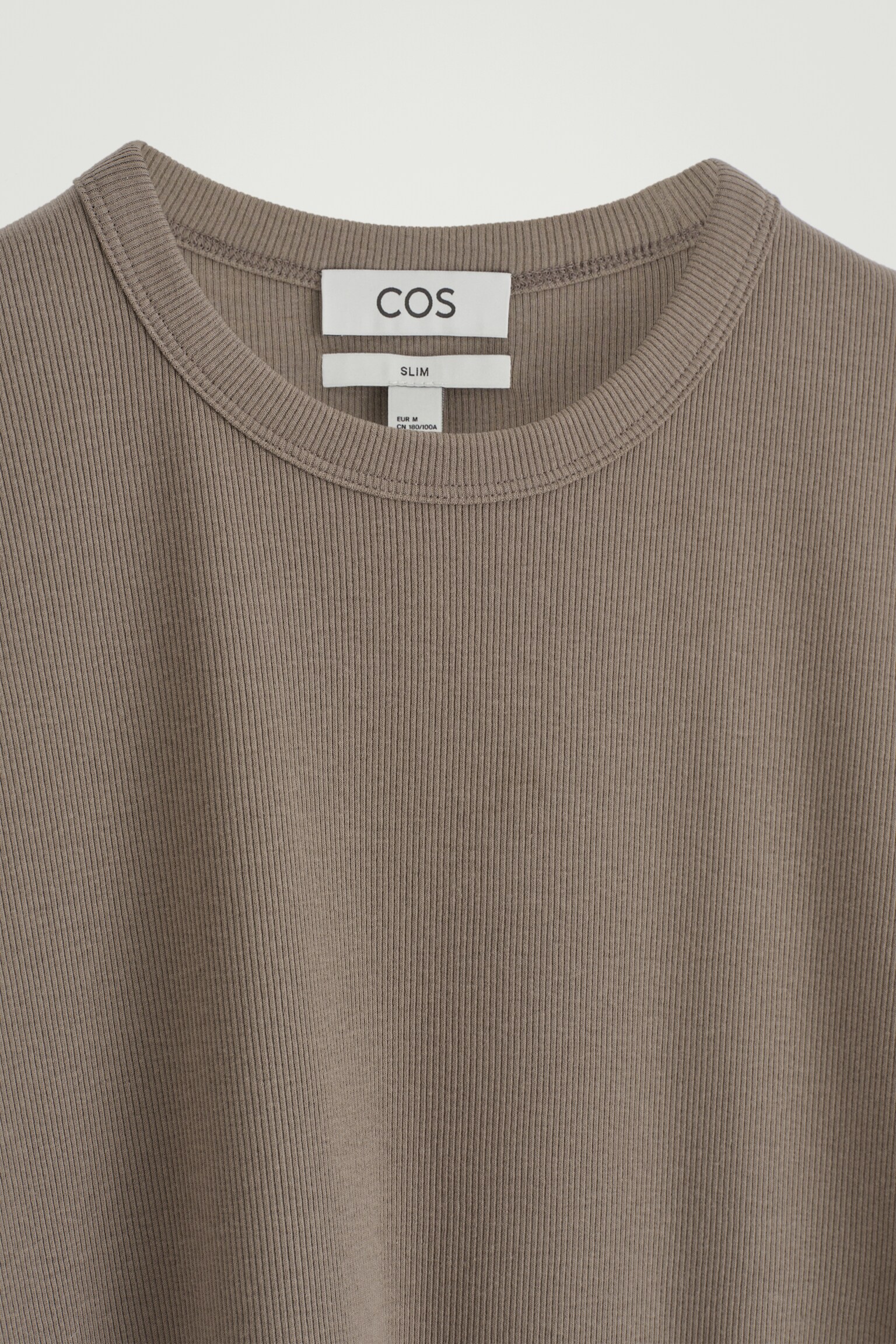 T-SHIRT SLIM IN COTONE A COSTE - TALPA SCURO/GRIGIO CHIARO/BLU NAVY/KAKI SCURO/NERO/BIANCO/KAKI/ANTRACITE - 7