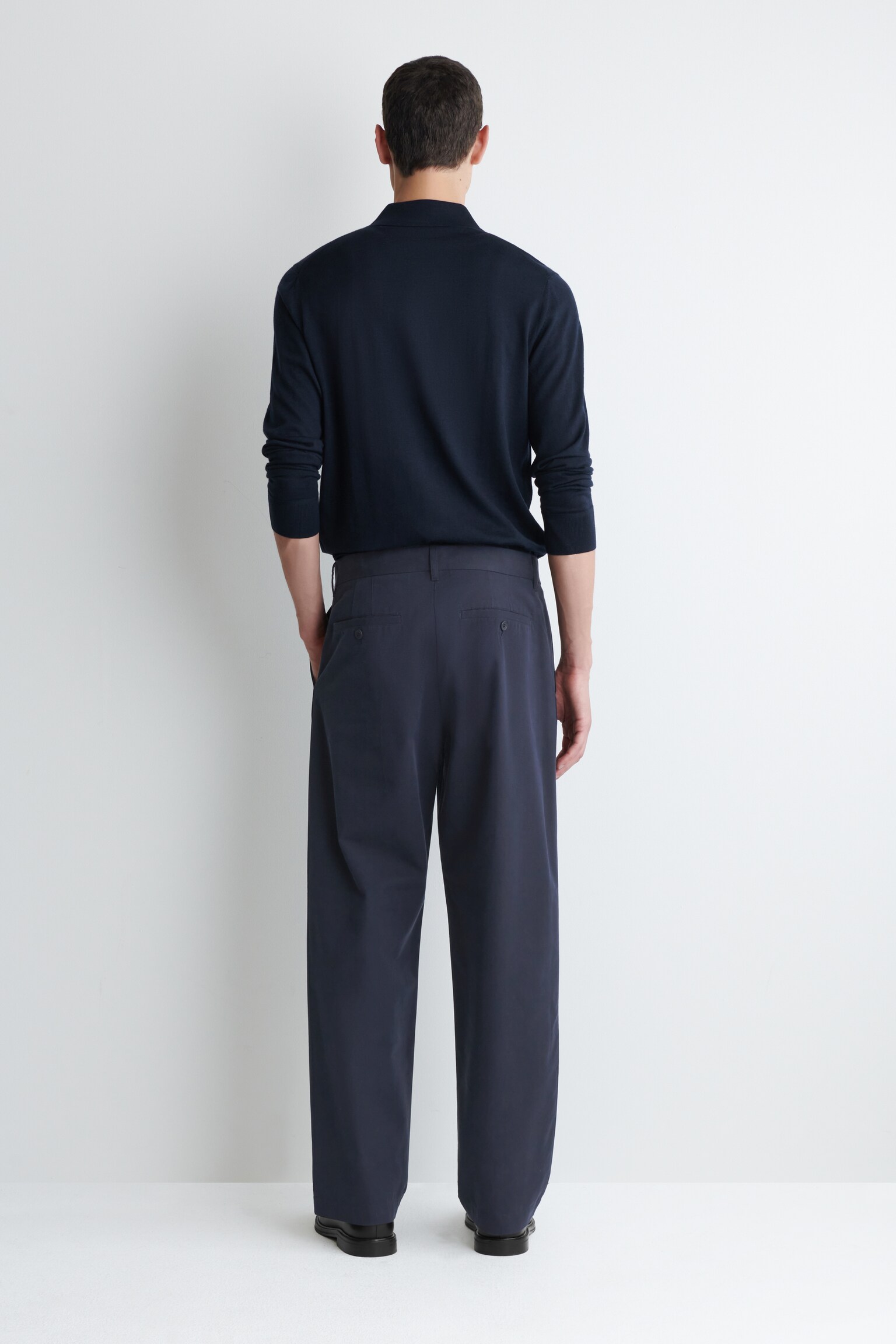 CHINOHOSE AUS BAUMWOLLE MIT GERADEM BEIN - NAVYBLAU/BEIGE/SCHWARZ - 8