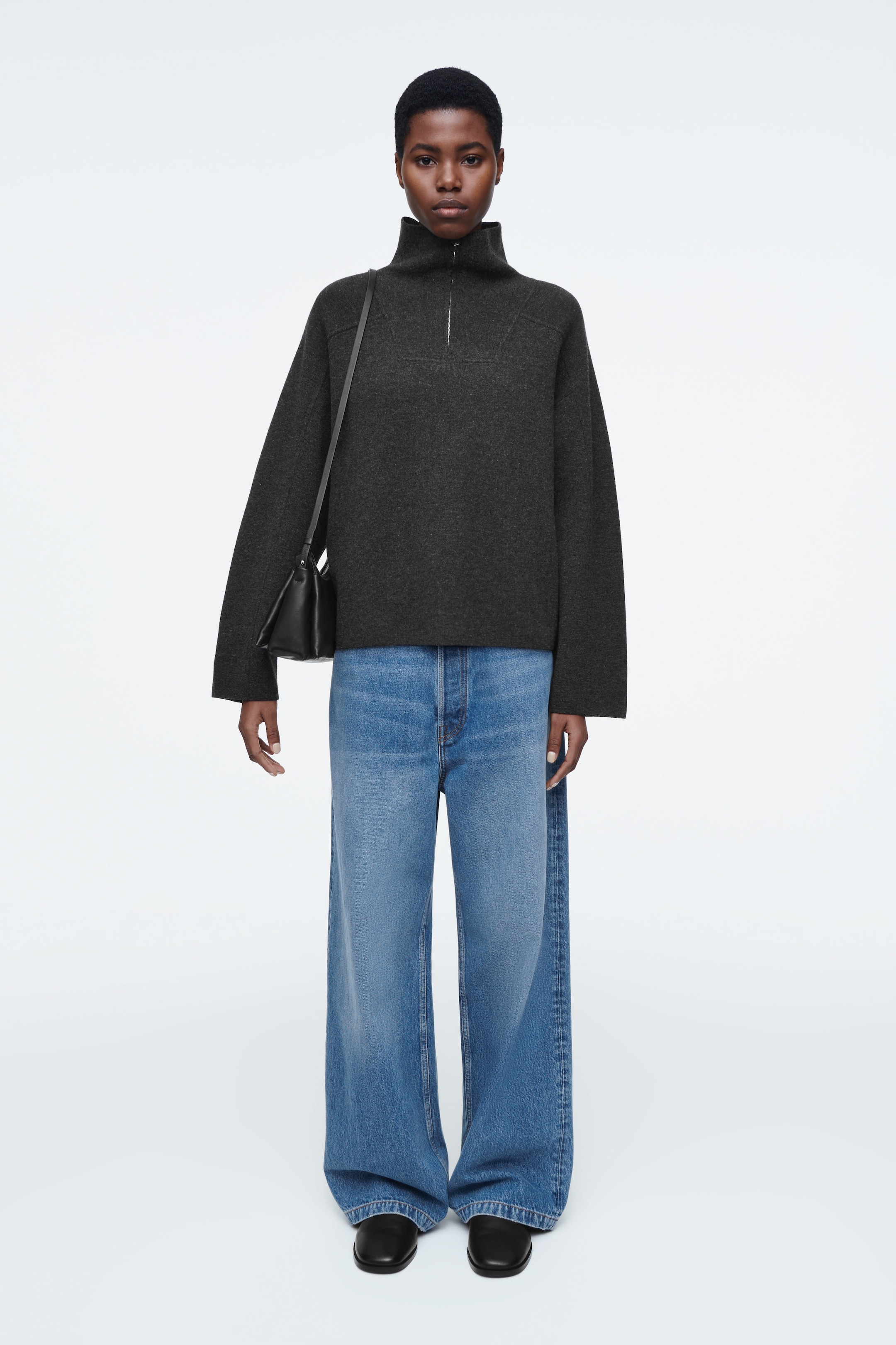 MERINO WOOL HALF-ZIP JUMPER
