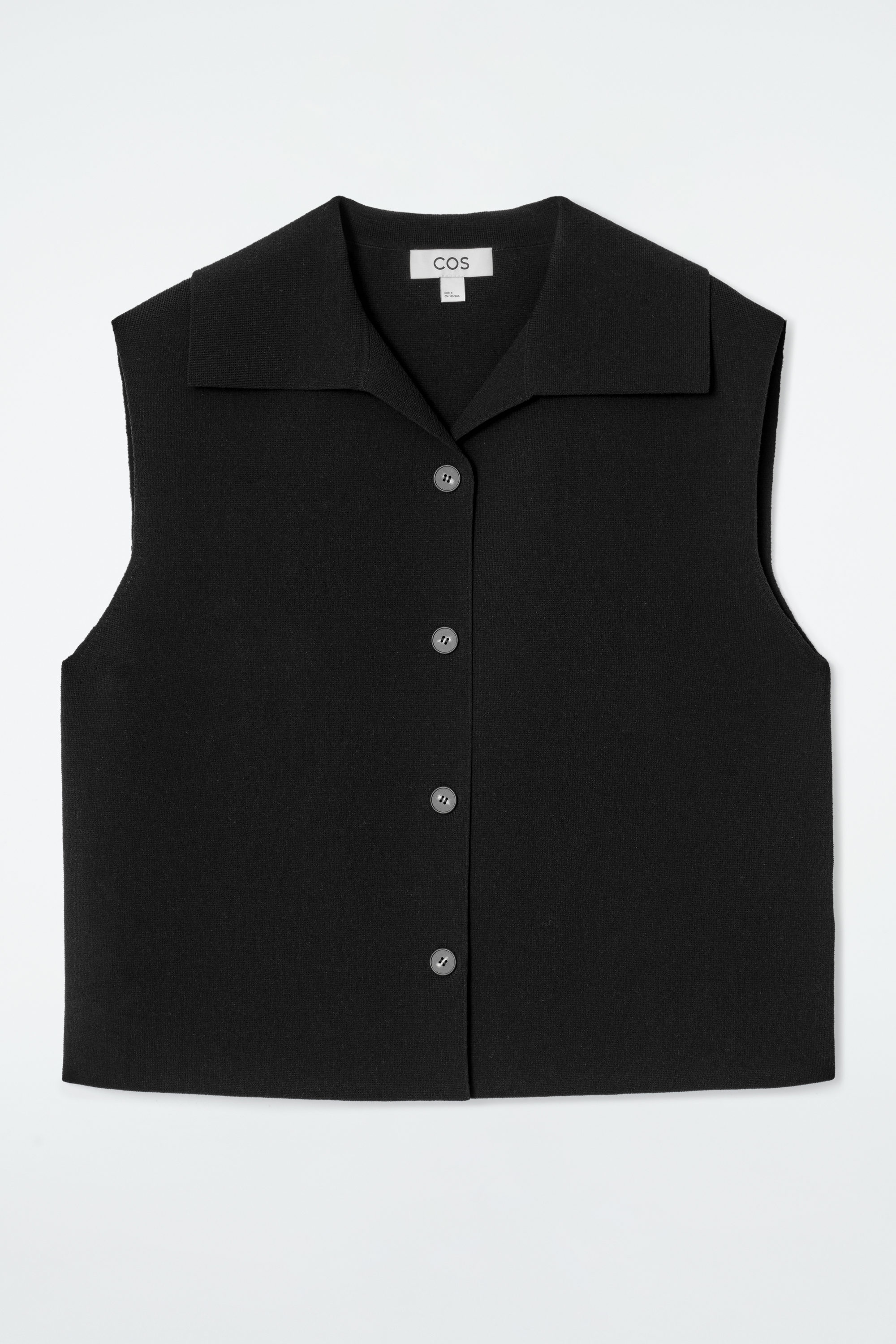 【美品】COS KNITTED WAISTCOAT XS ブラック KNITTED WAISTCOAT ニットベスト｜COS コス 公式オンラインストア