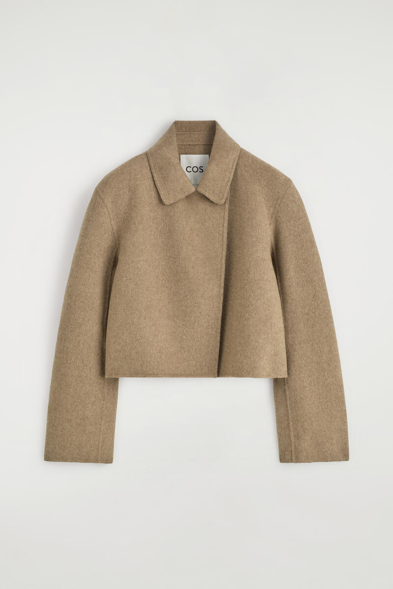Oversized Cropped Double-Faced Wool Jacket