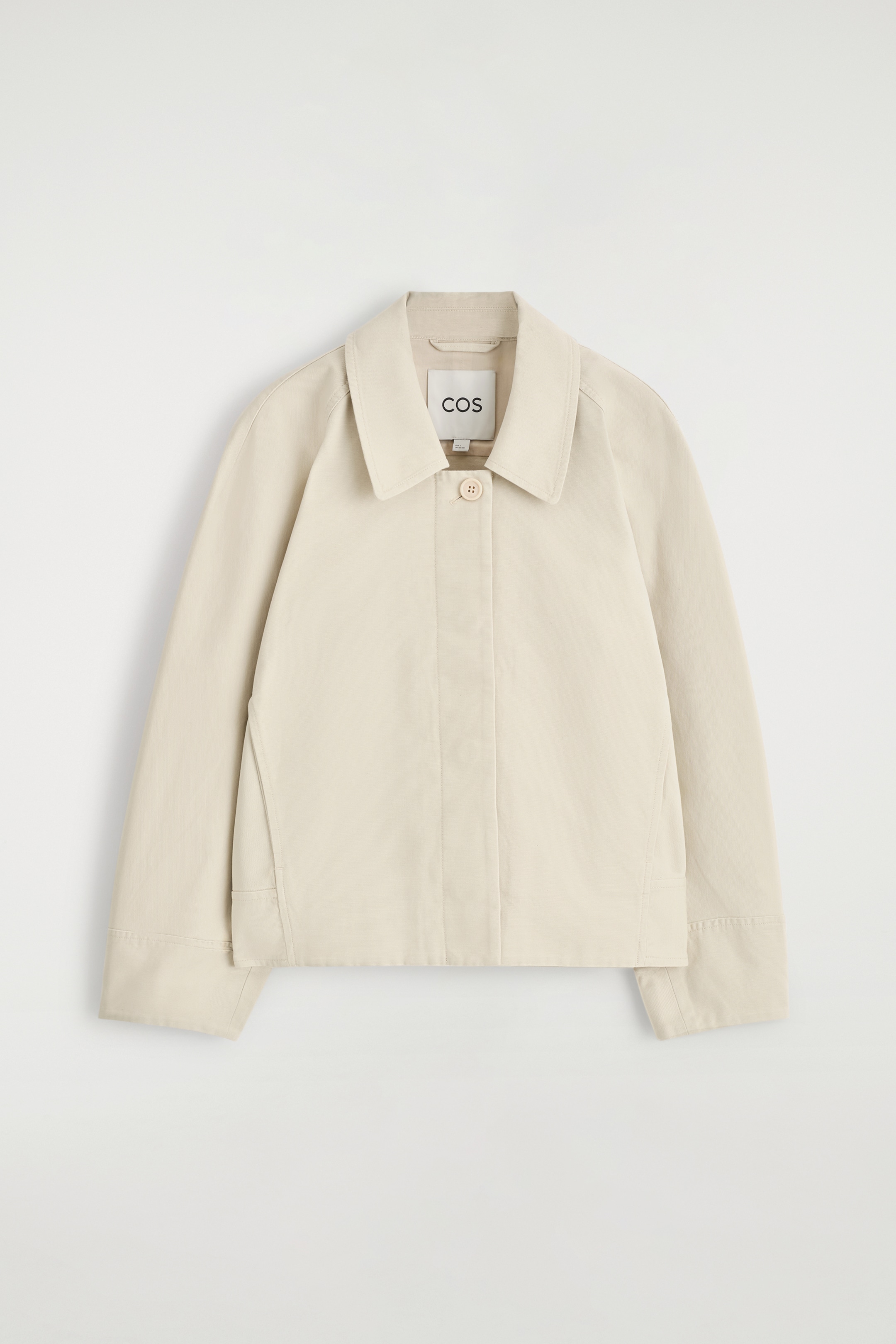View larger image: ROUNDED COTTON JACKET - LIGHT BEIGE - Ladies | H&M GB 6