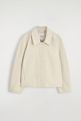 ROUNDED COTTON JACKET — LIGHT BEIGE 3