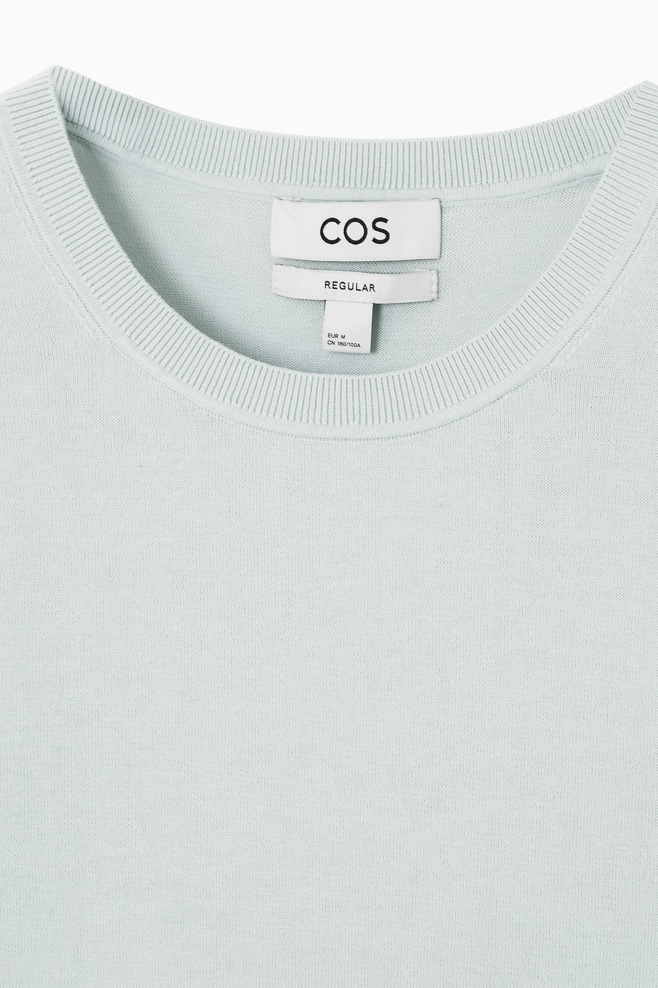 View larger image: REGULAR KNITTED LIGHTWEIGHT COTTON T-SHIRT - LIGHT BLUE - Men | H&M GB 3