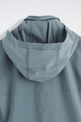 TECHNICAL WATER-RESISTANT NYLON GILET — STEEL BLUE 8