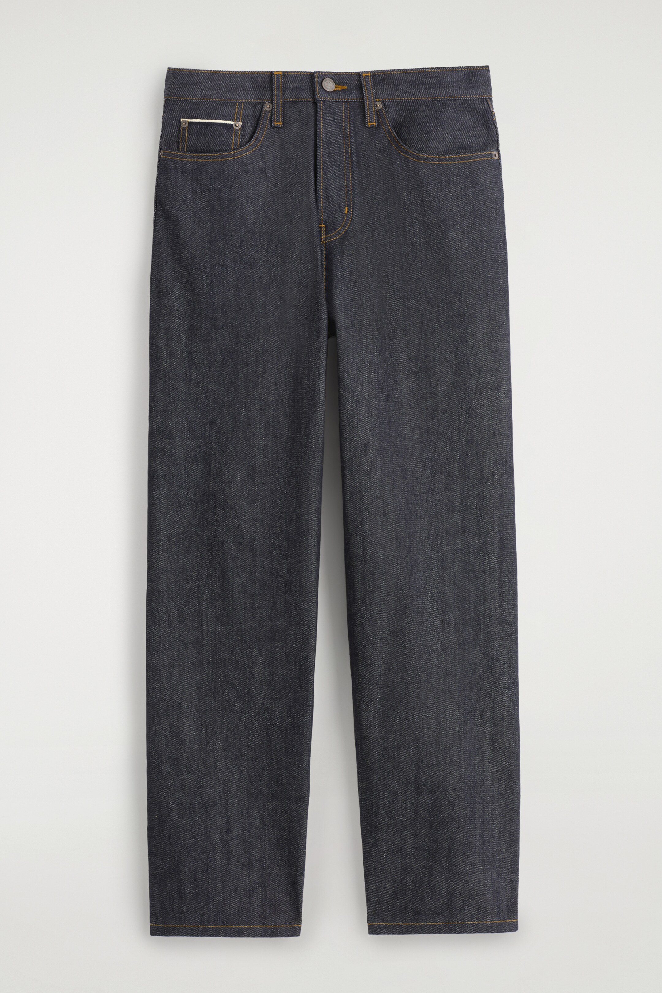 Grotere afbeelding bekijken: Rider raw selvedge jeans met rechte pijpen - ONBEWERKT INDIGO - HEREN | H&M BE 7