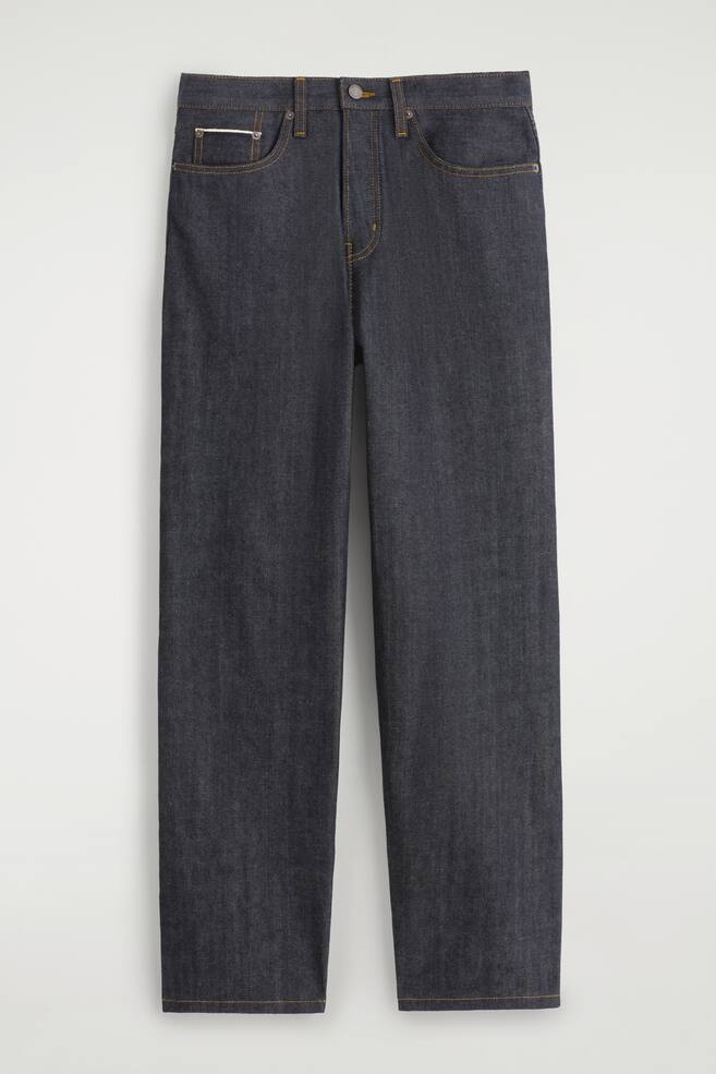 Rider Raw Selvedge spijkerbroek met losse pasvorm en rechte pijpen - ONBEWERKT INDIGO - 1