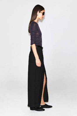 SLIM MERINO WOOL TOP — DARK PURPLE 4
