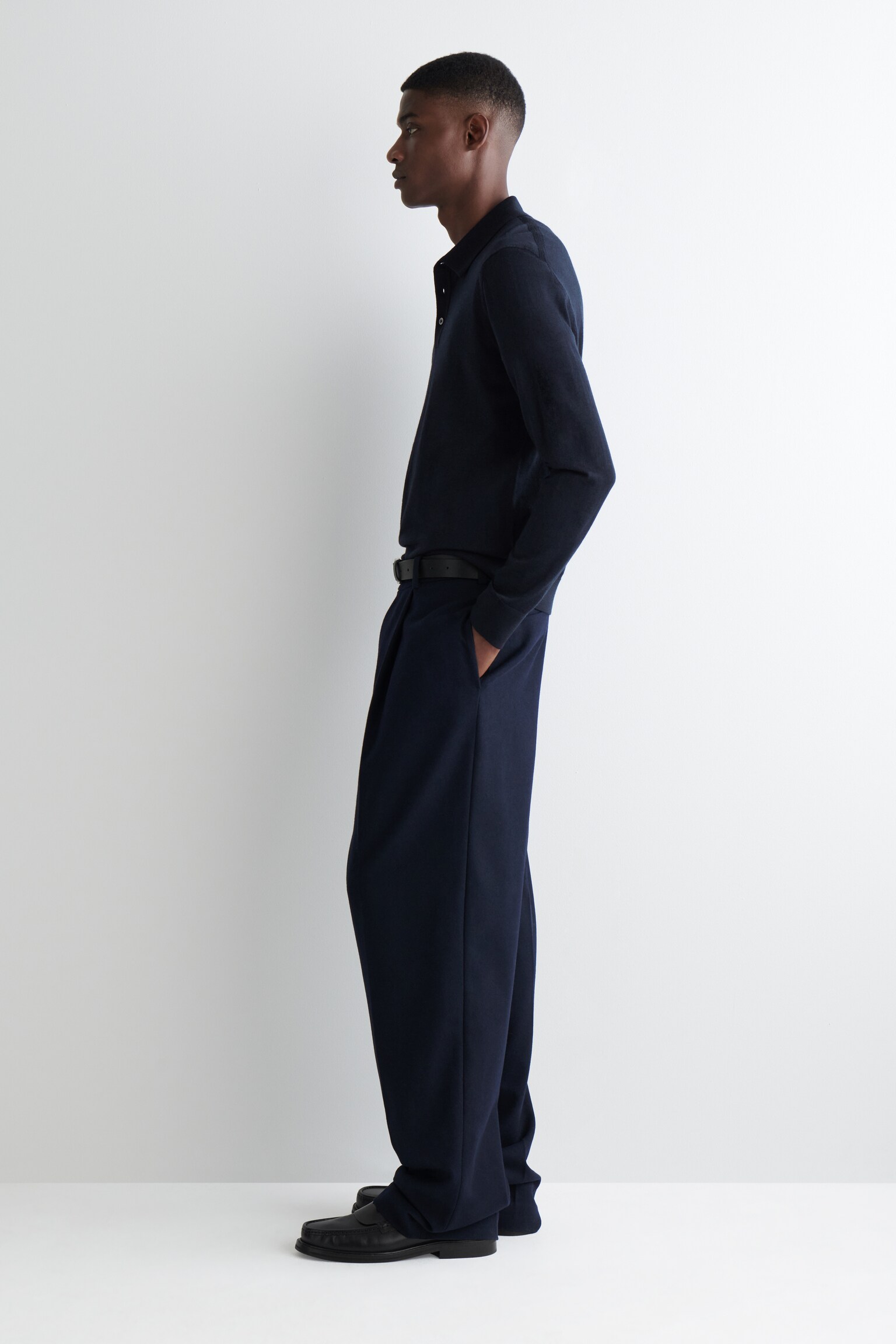 POLO SLIM EN LAINE MÉRINOS - BLEU MARINE/NOIR/BORDEAUX/BRUN - 4