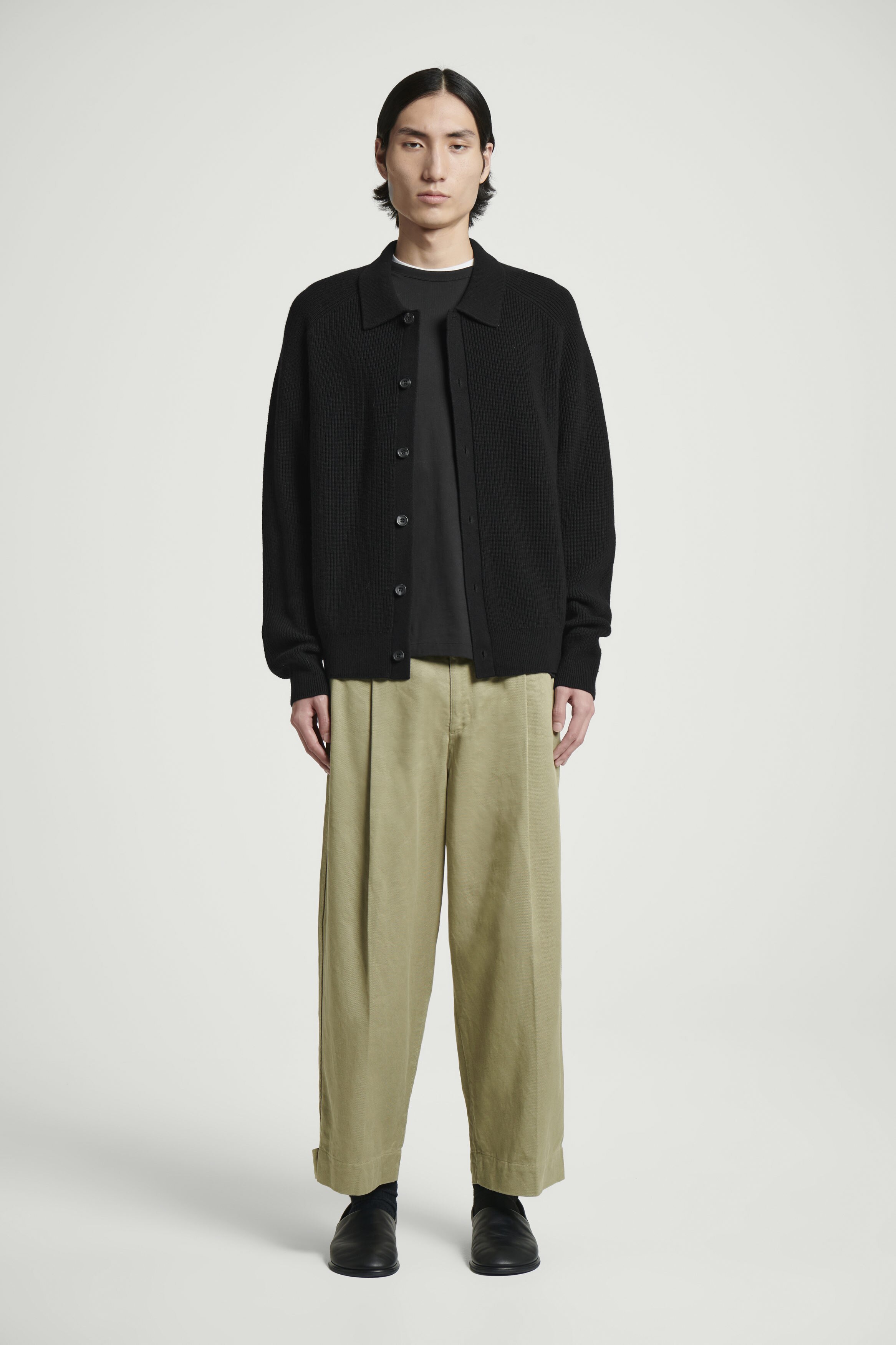 新品未使用完売品【COS】BARREL-LEG COTTON TROUSERS BARREL-LEG COTTON PANTS - OFF-WHITE | COS