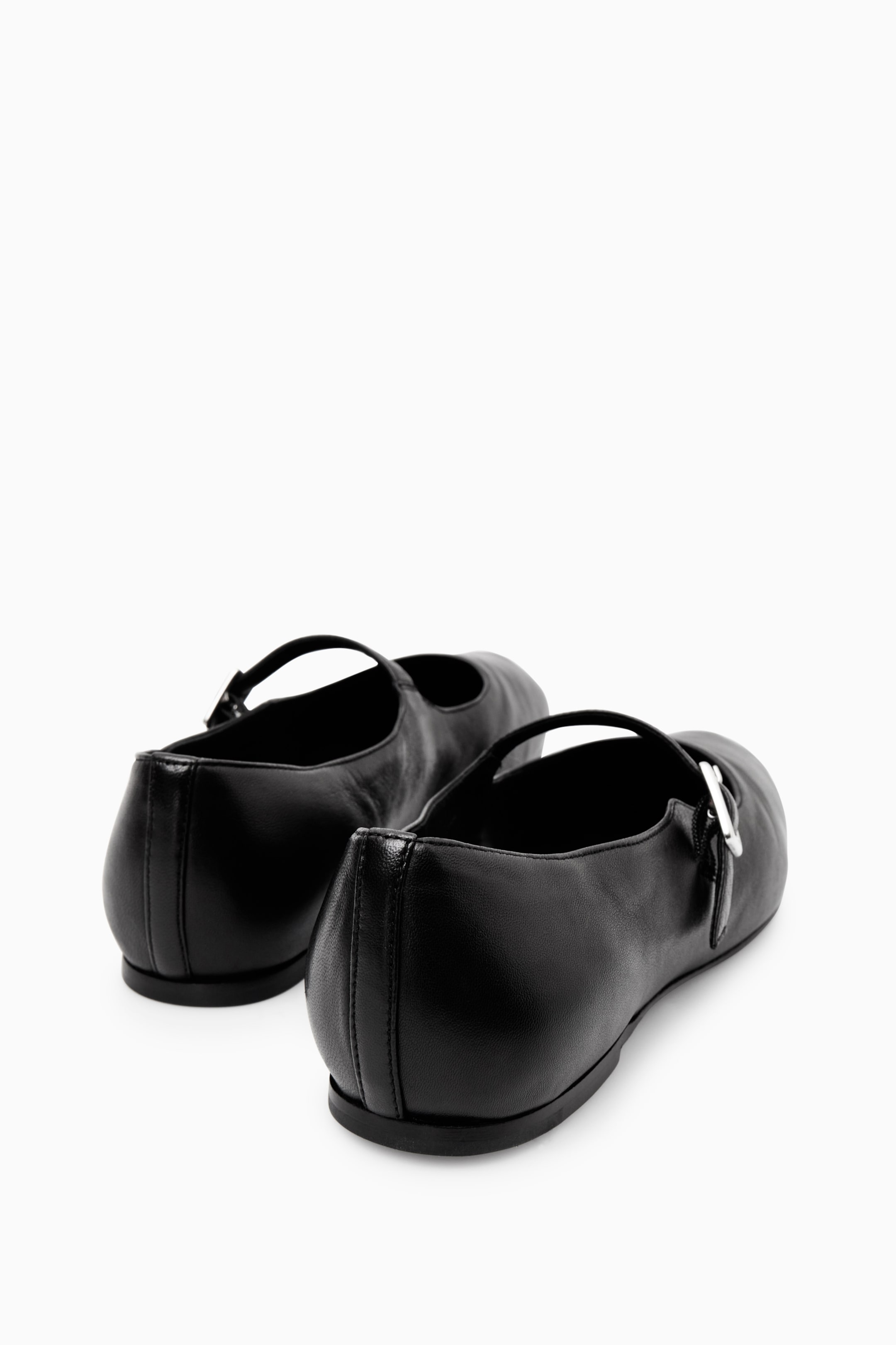 View larger image: PLEATED LEATHER MARY-JANE BALLET FLATS - BLACK - Ladies | H&M GB 4