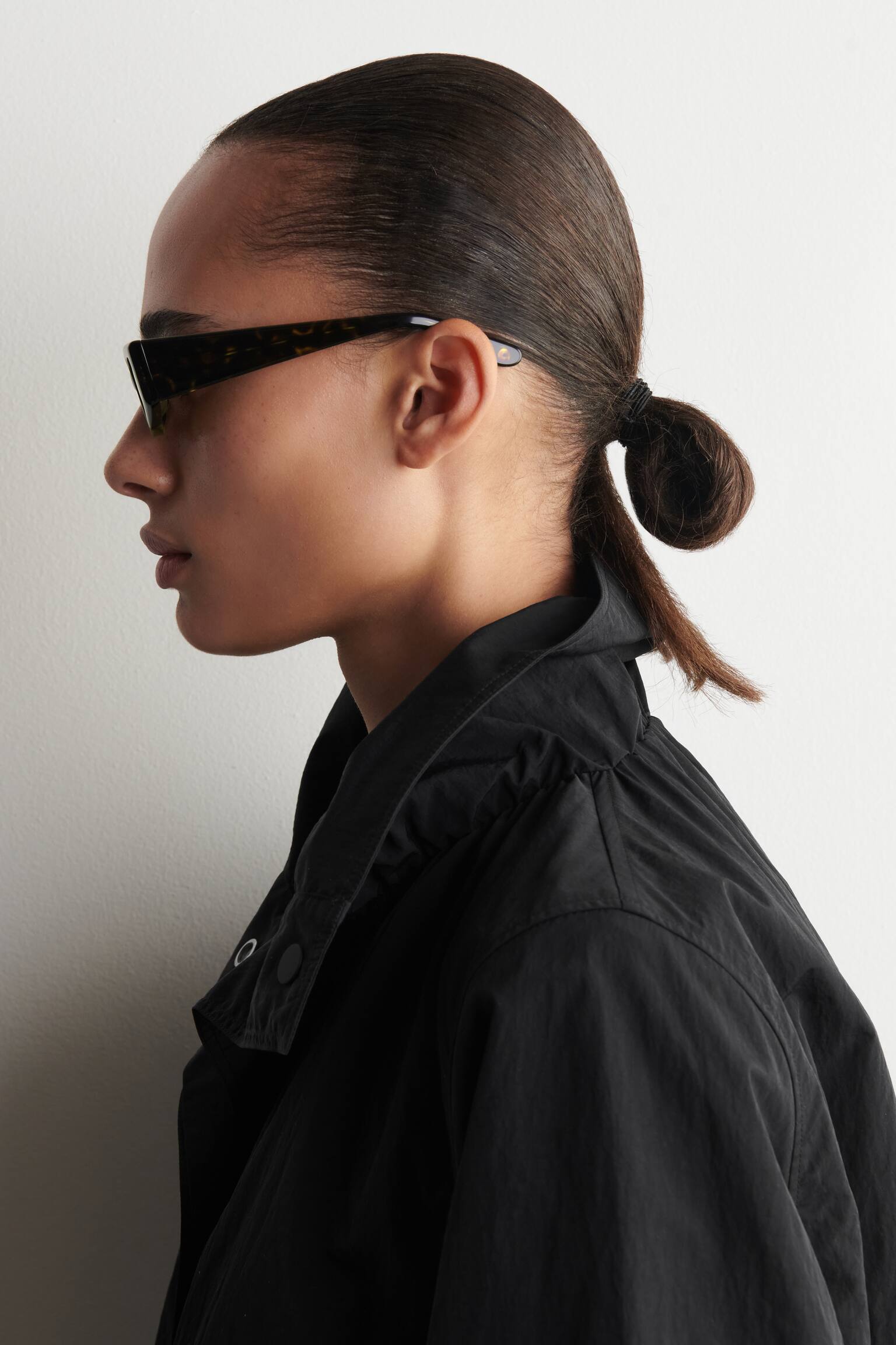 SCHMALE RECHTECKIGE SONNENBRILLE-BRAUN/SCHILDPATT - 6