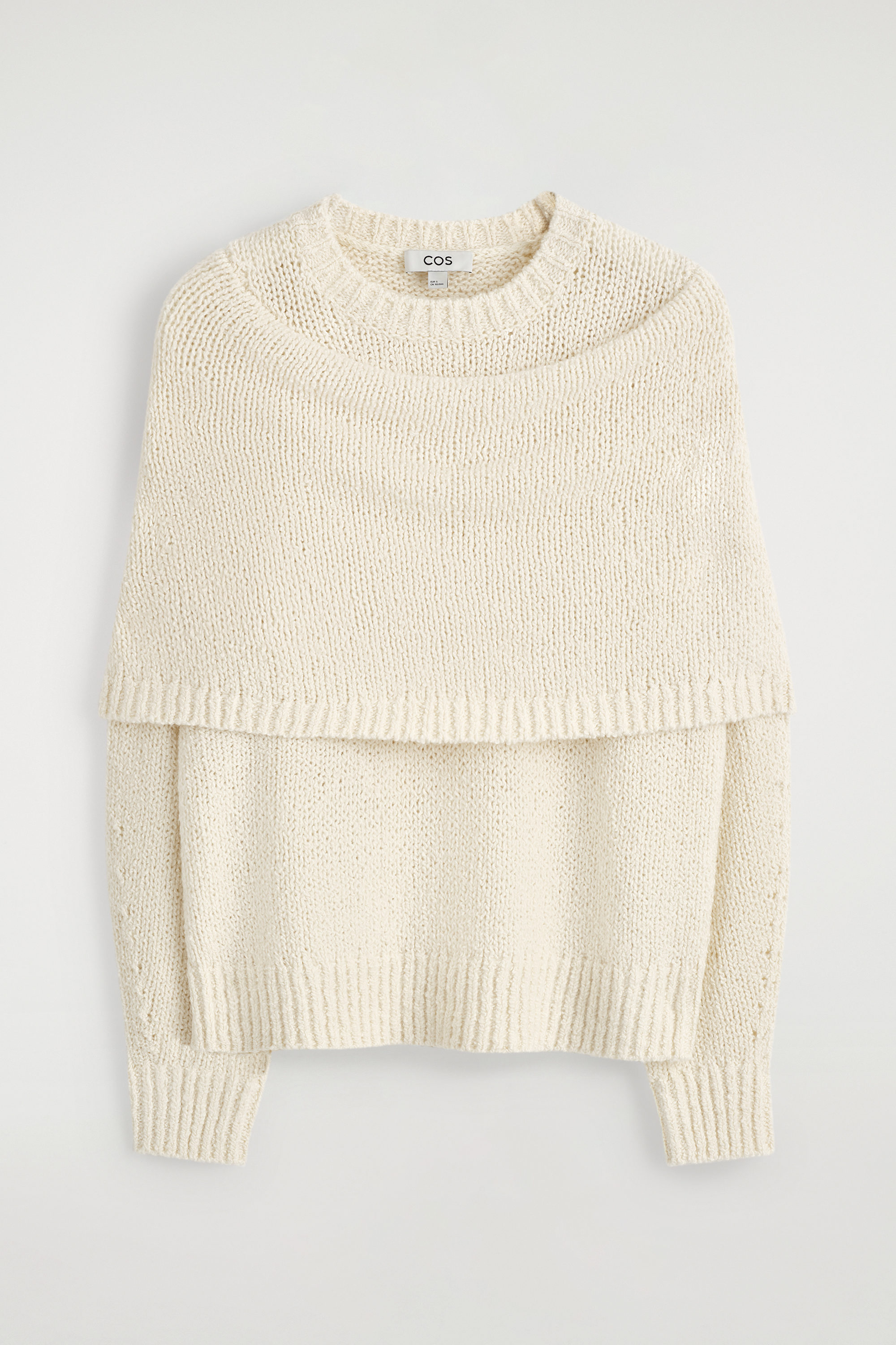 Layered Shawl Merino-cashmere Sweater