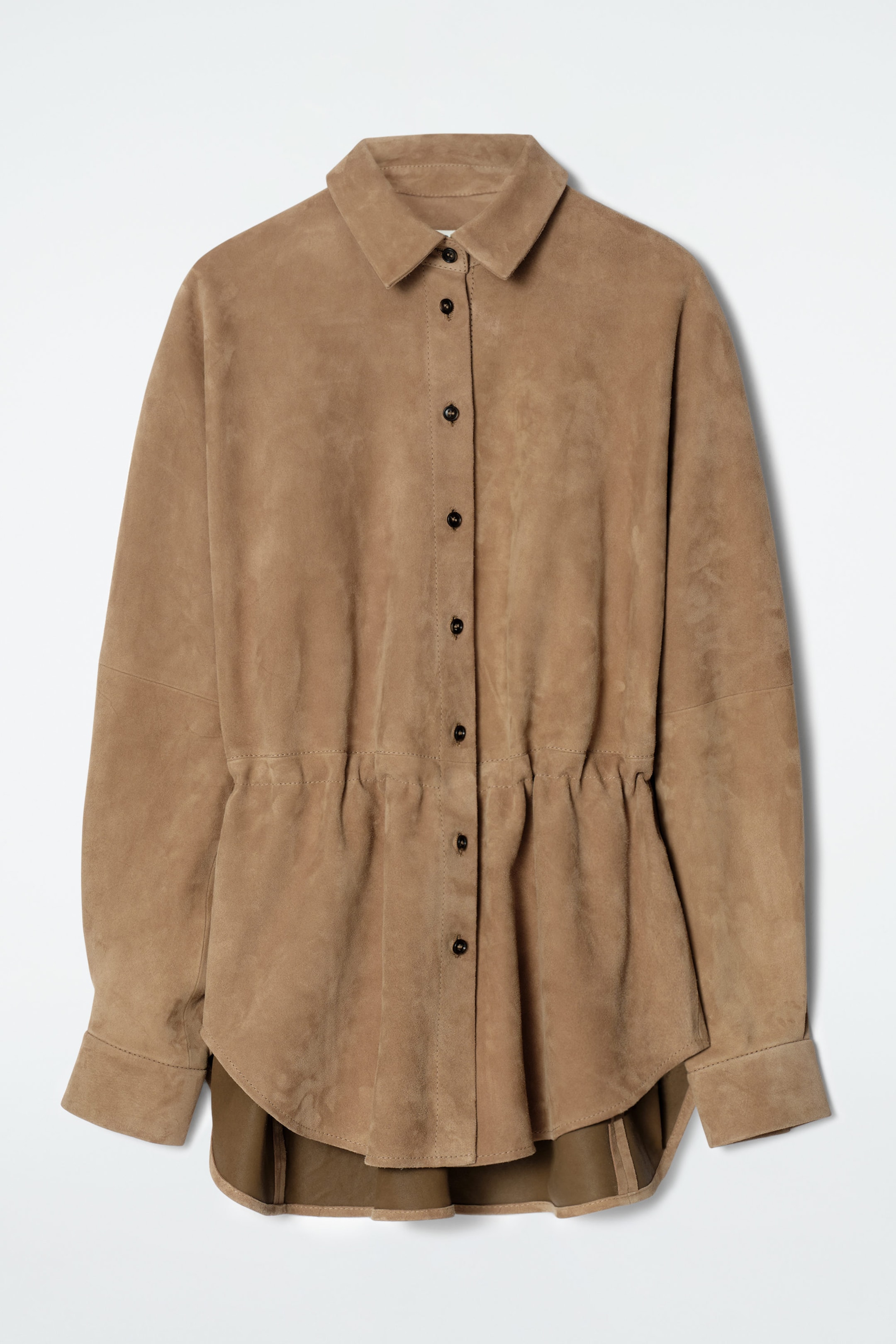 SUEDE DRAWSTRING SHIRT