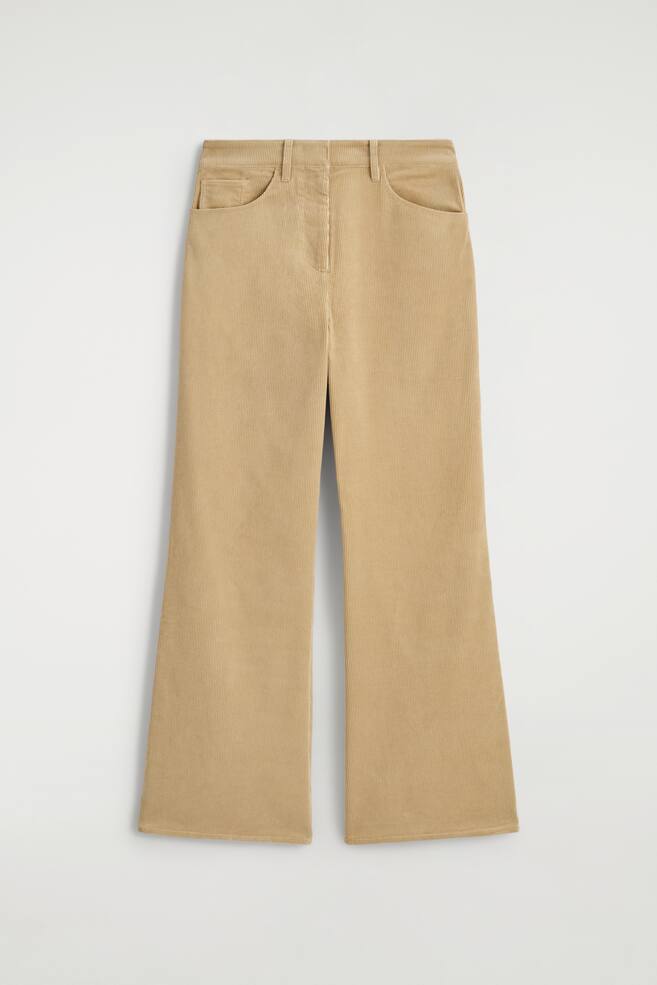 CORDHOSE MIT GERADEM BEIN - BEIGE - 1