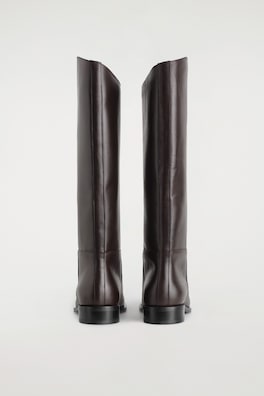 LEATHER RIDING BOOTS — MAHOGANY 1