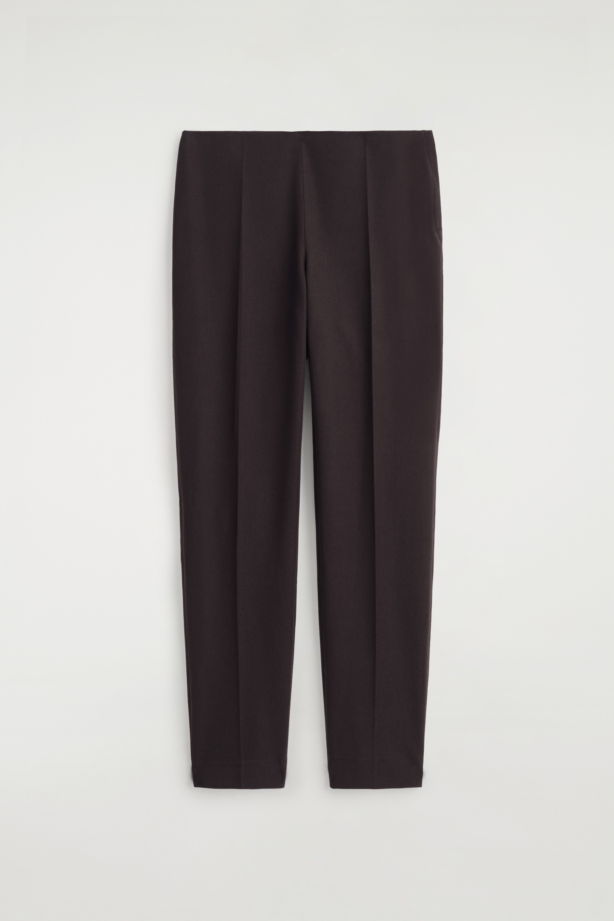 PANTALONI SLIM CROPPED - MARRONE/NERO