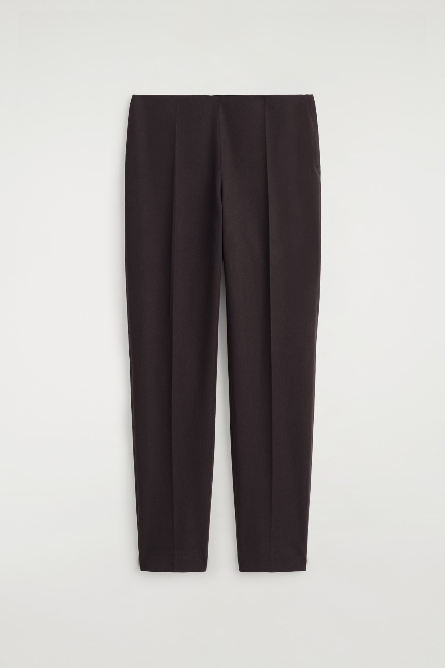 SLIM-LEG CROPPED TROUSERS - BROWN/BLACK - 2