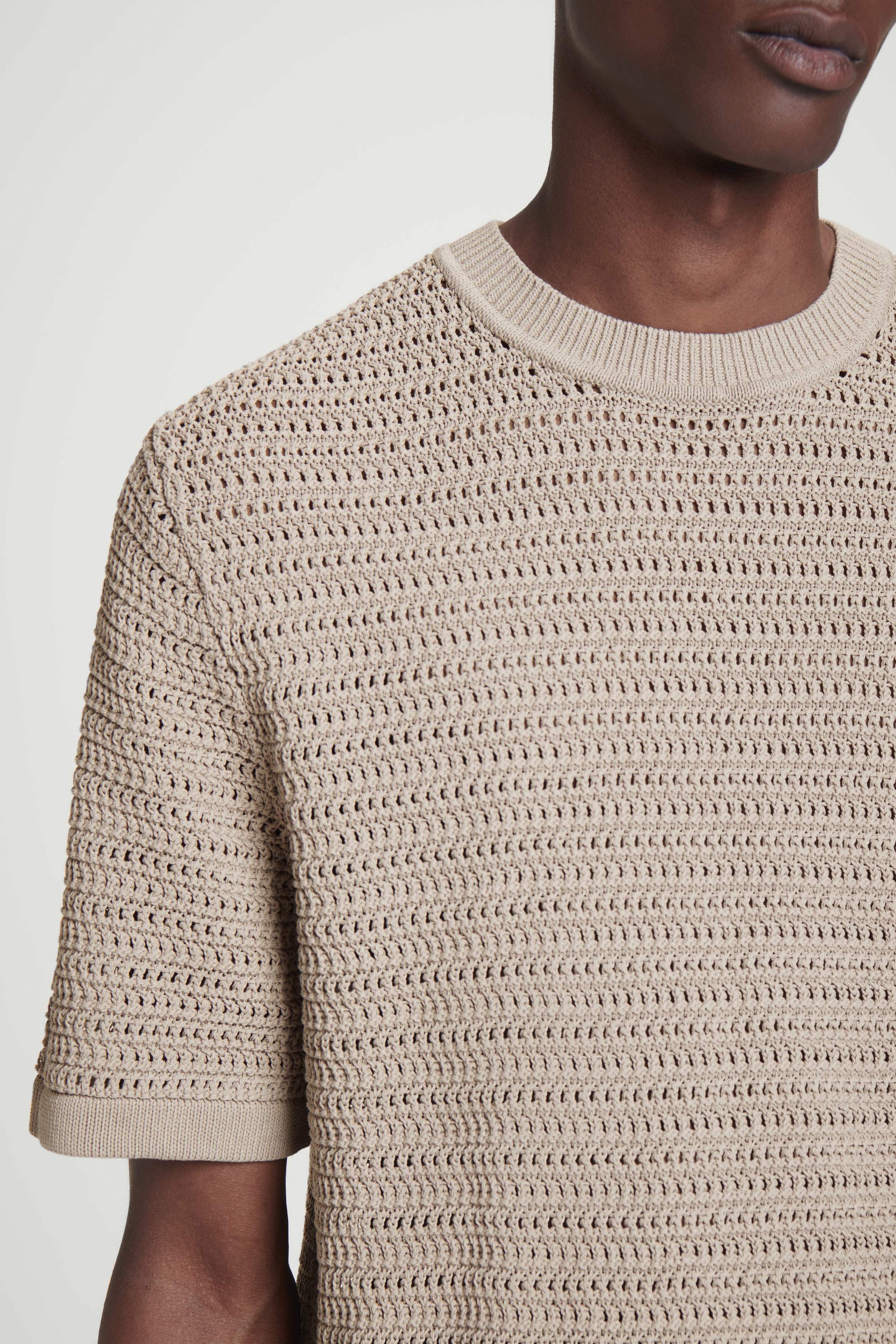 トップス Open-Knit Button-Through Shirt knit shirts sold on Temu United States