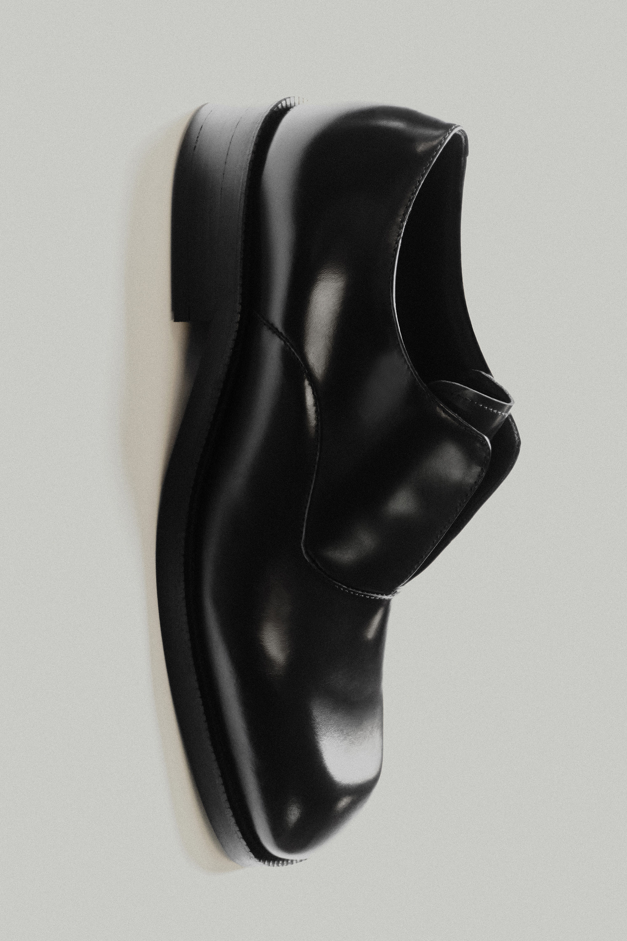 【kose】 SQUARE-TOE LEATHER OXFORD SHOES - BLACK | COS