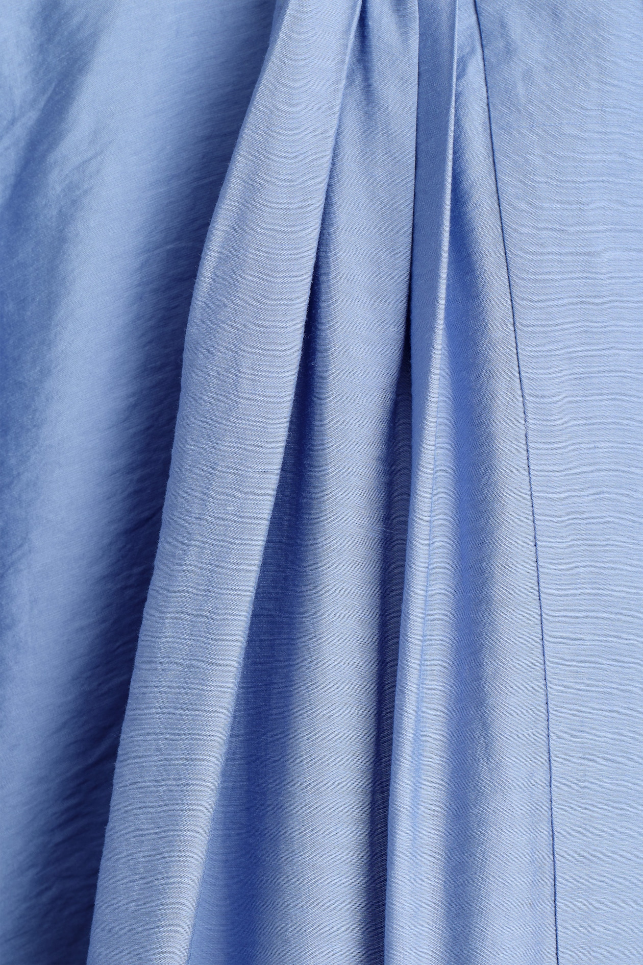 VOLUMINOUS PLEATED BLOUSE — BLUE
