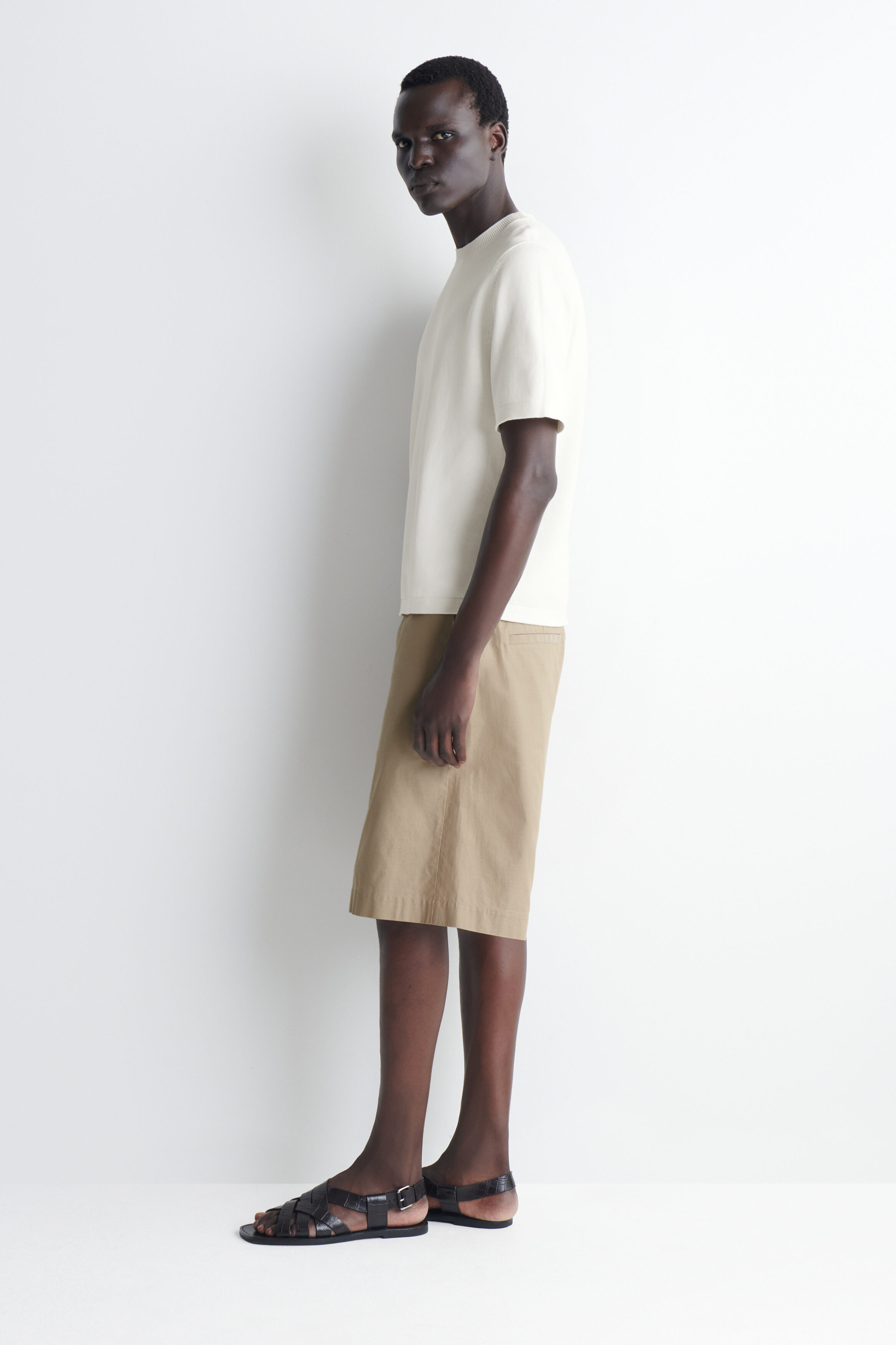 KNITTED COTTON T-SHIRT - thumbnail 3