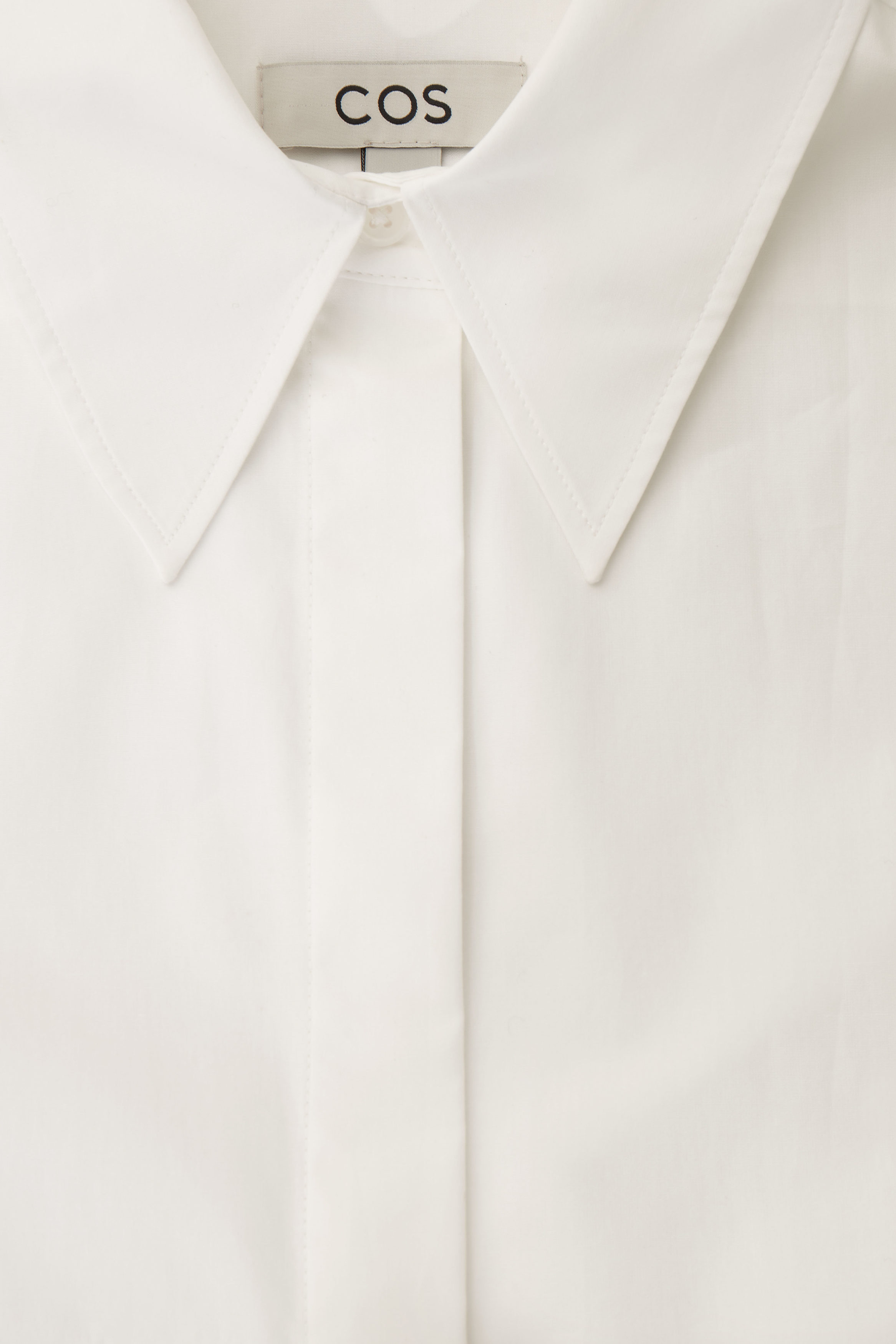 RELAXED COTTON-POPLIN SHIRT - WHITE | COS