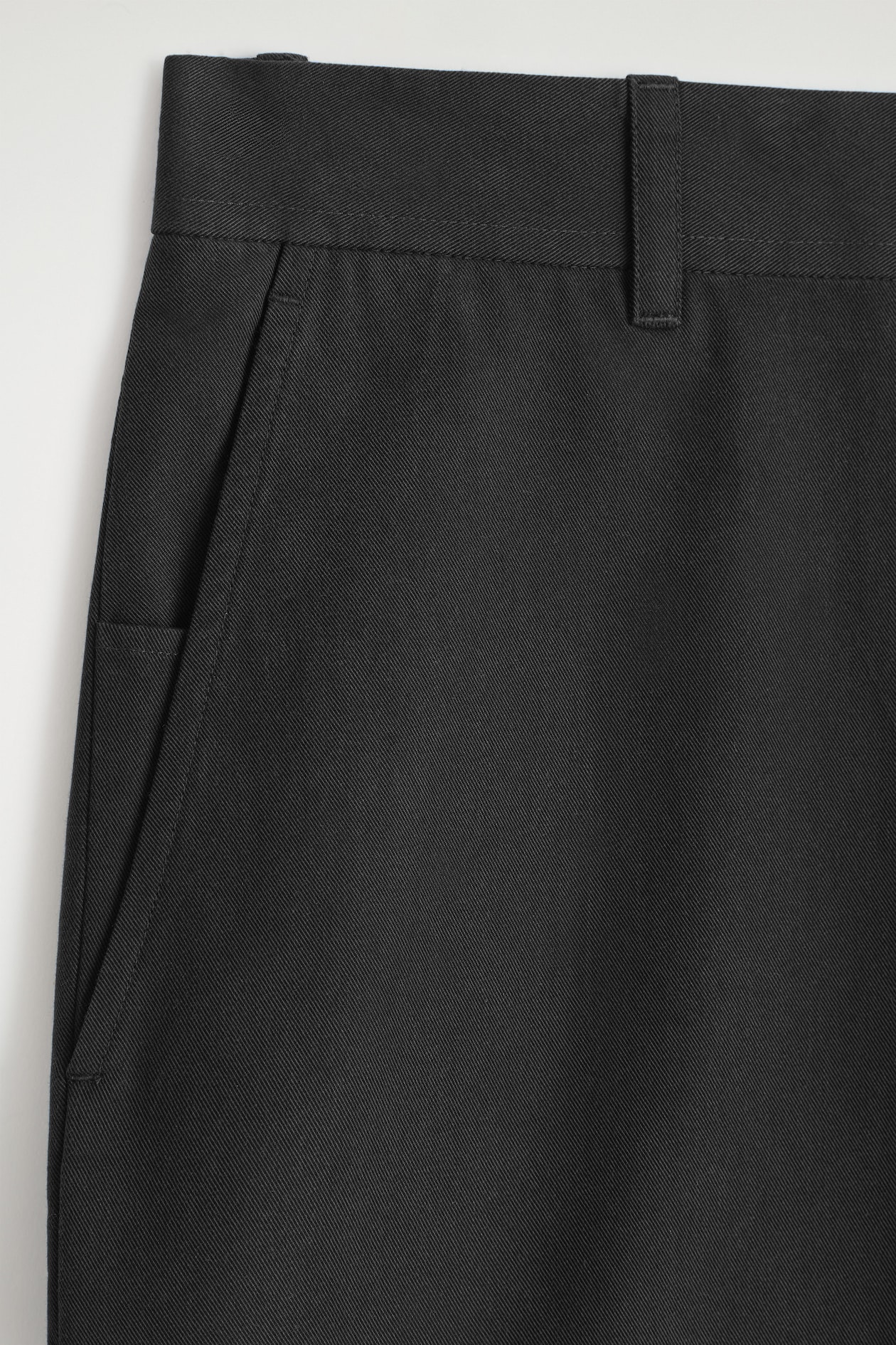 COTTON REGULAR-FIT STRAIGHT-LEG CHINOS — BLACK