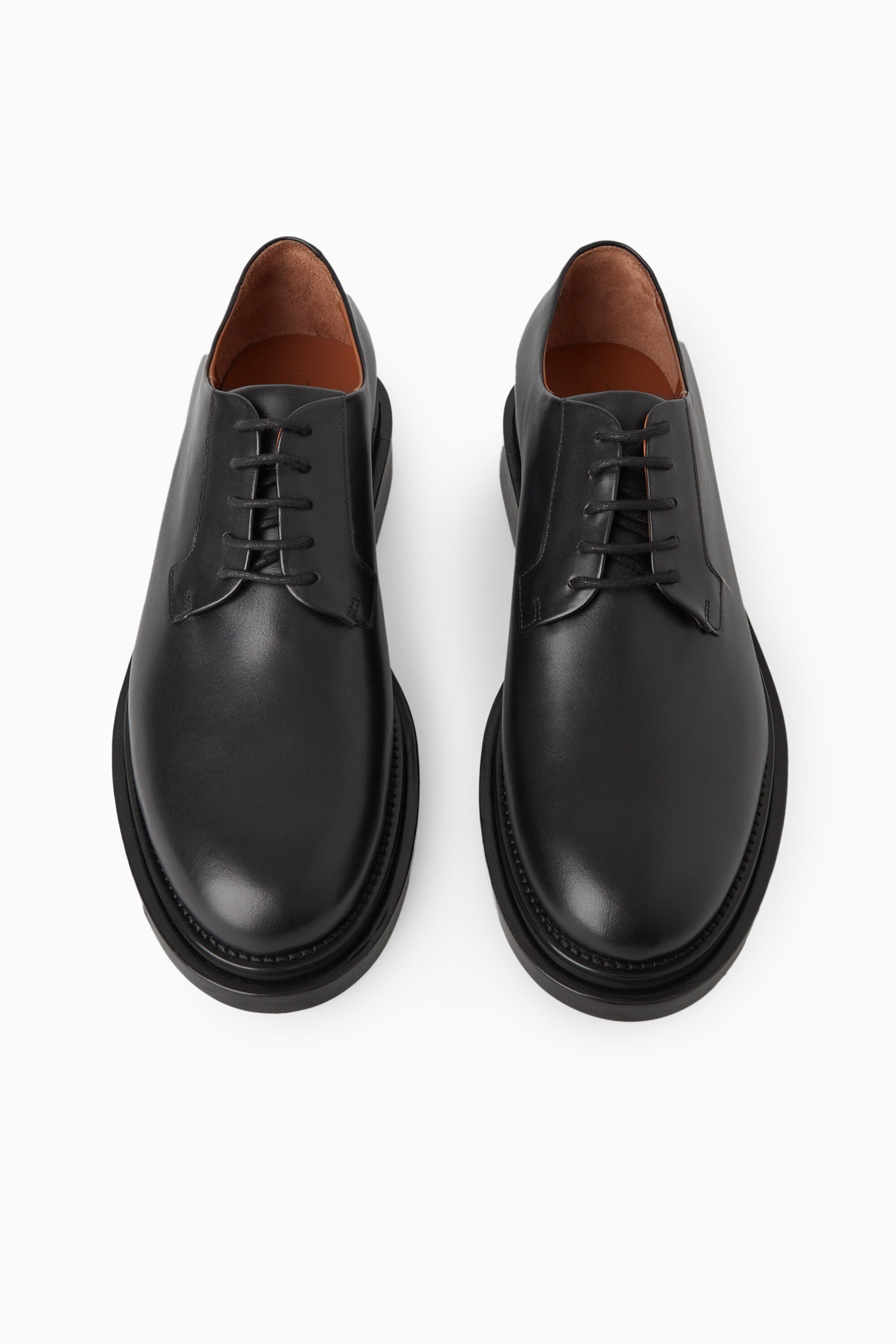 LEATHER DERBY SHOE - BLACK | COS