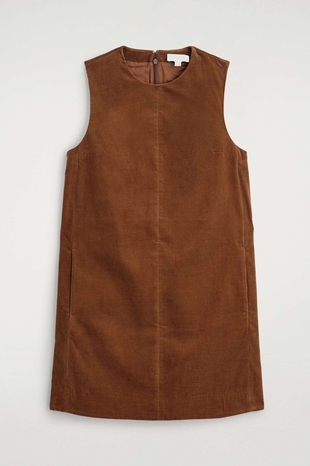CORDUROY MINI SHIFT DRESS - BROWN | COS CORDUROY MINI SHIFT DRESS - BROWN | COS