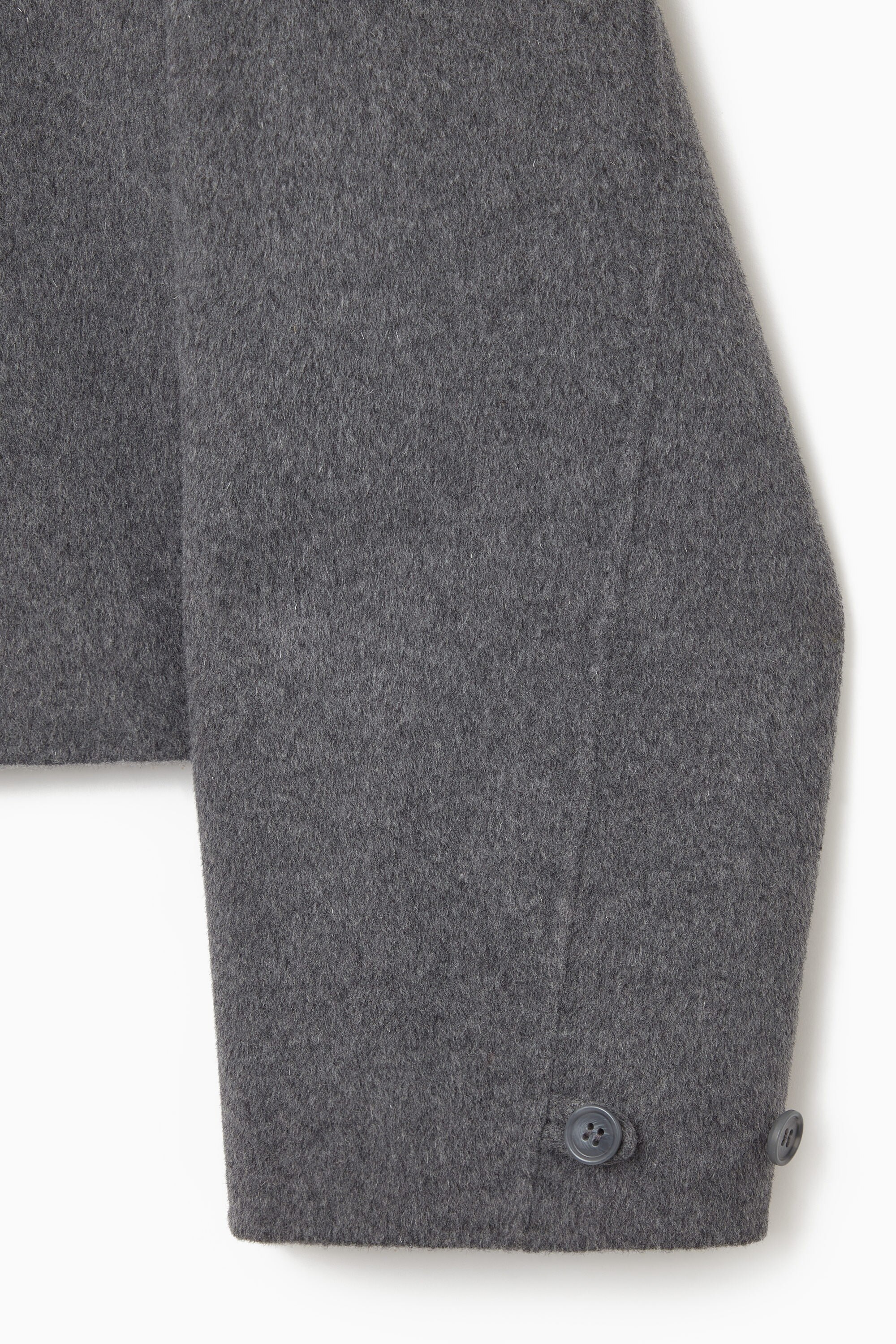 SHORT DOUBLE-FACED WOOL JACKET - GRAY | COS