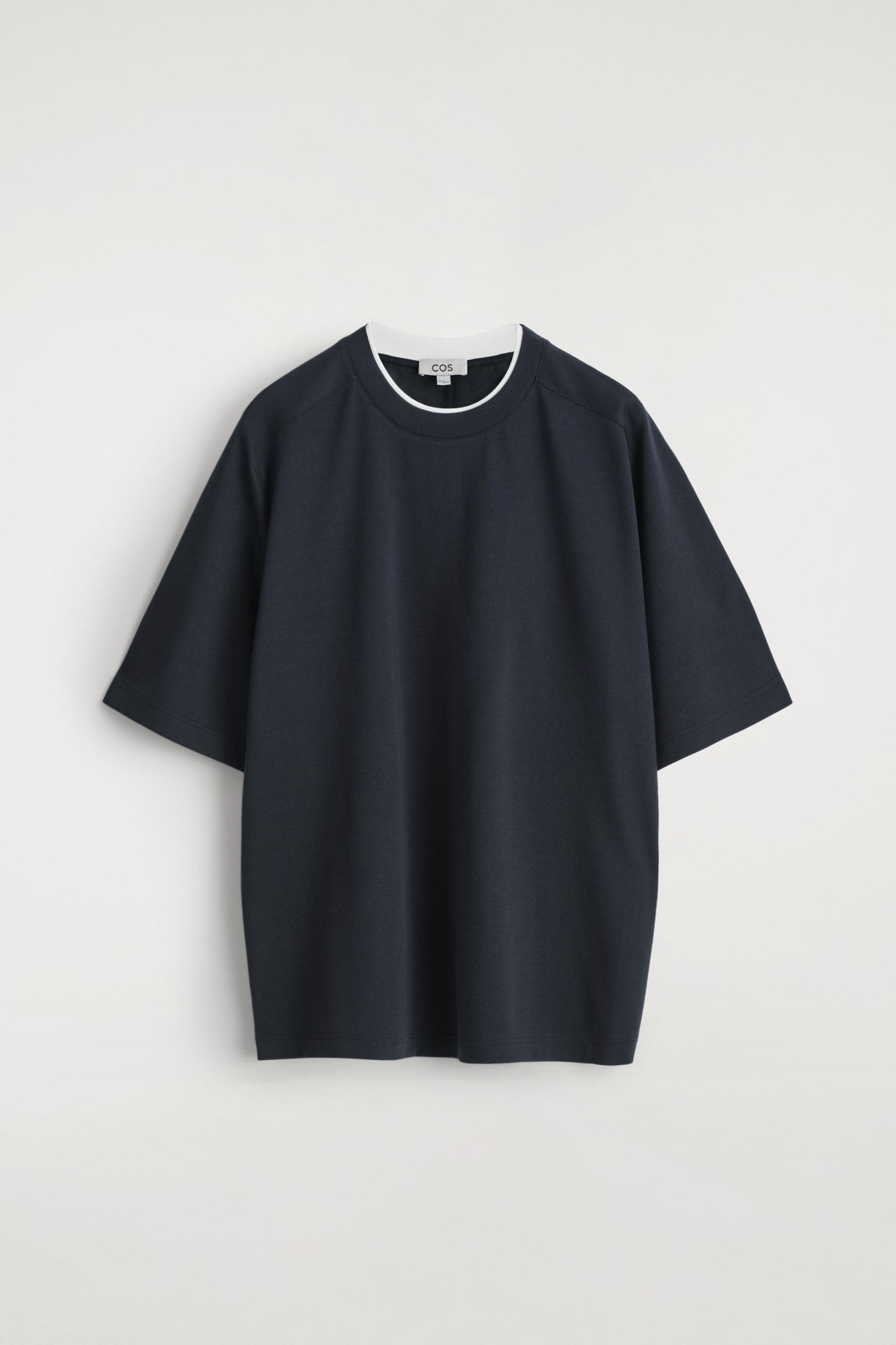 T-SHIRT OVERSIZE EFFET SUPERPOSÉ EN JERSEY - NOIR / BLANC/BLANC - 2